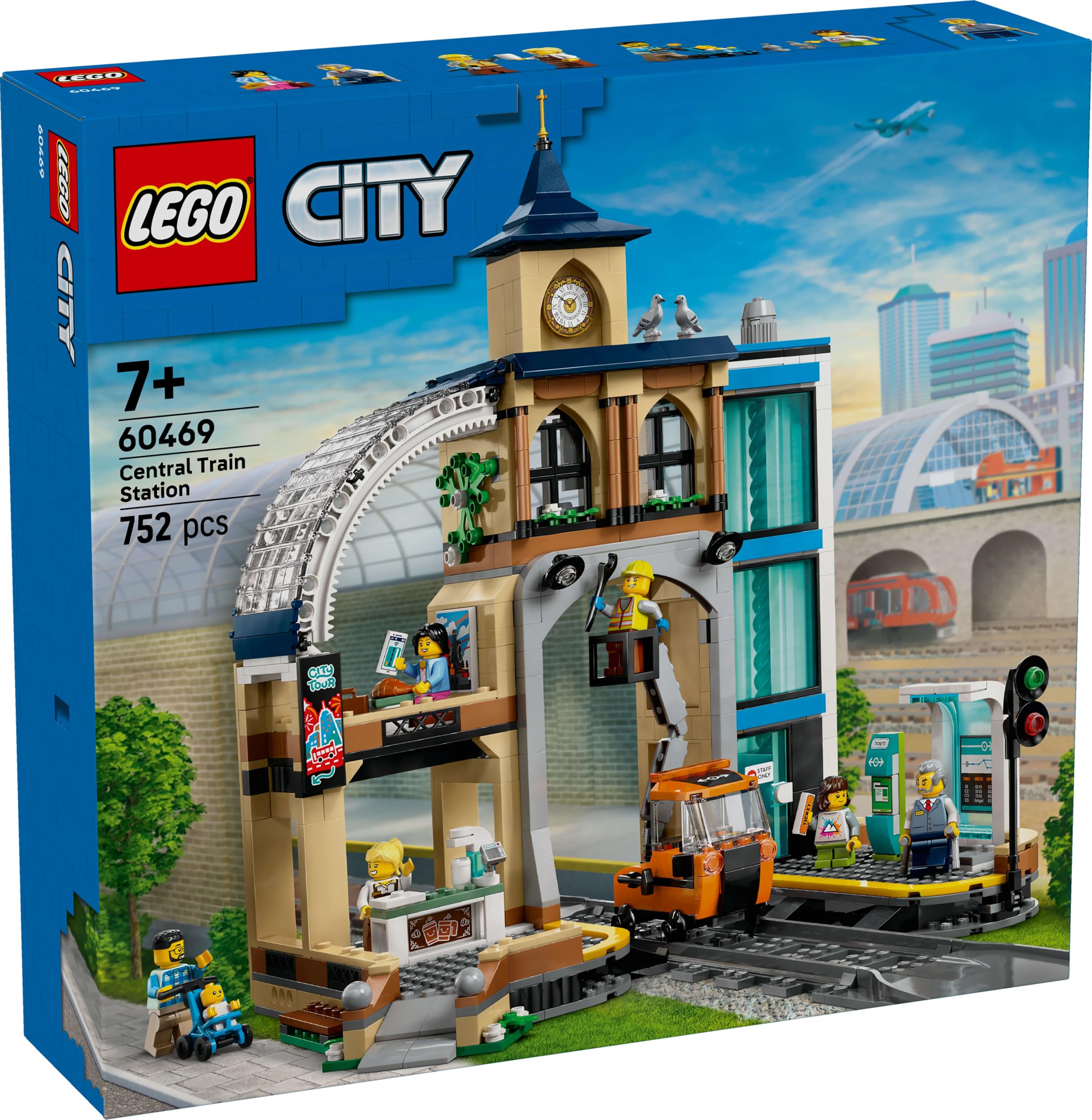 LEGO City Central Train Station Set with Maintenance Vehicle - Building Toy for Kids 7+ 15