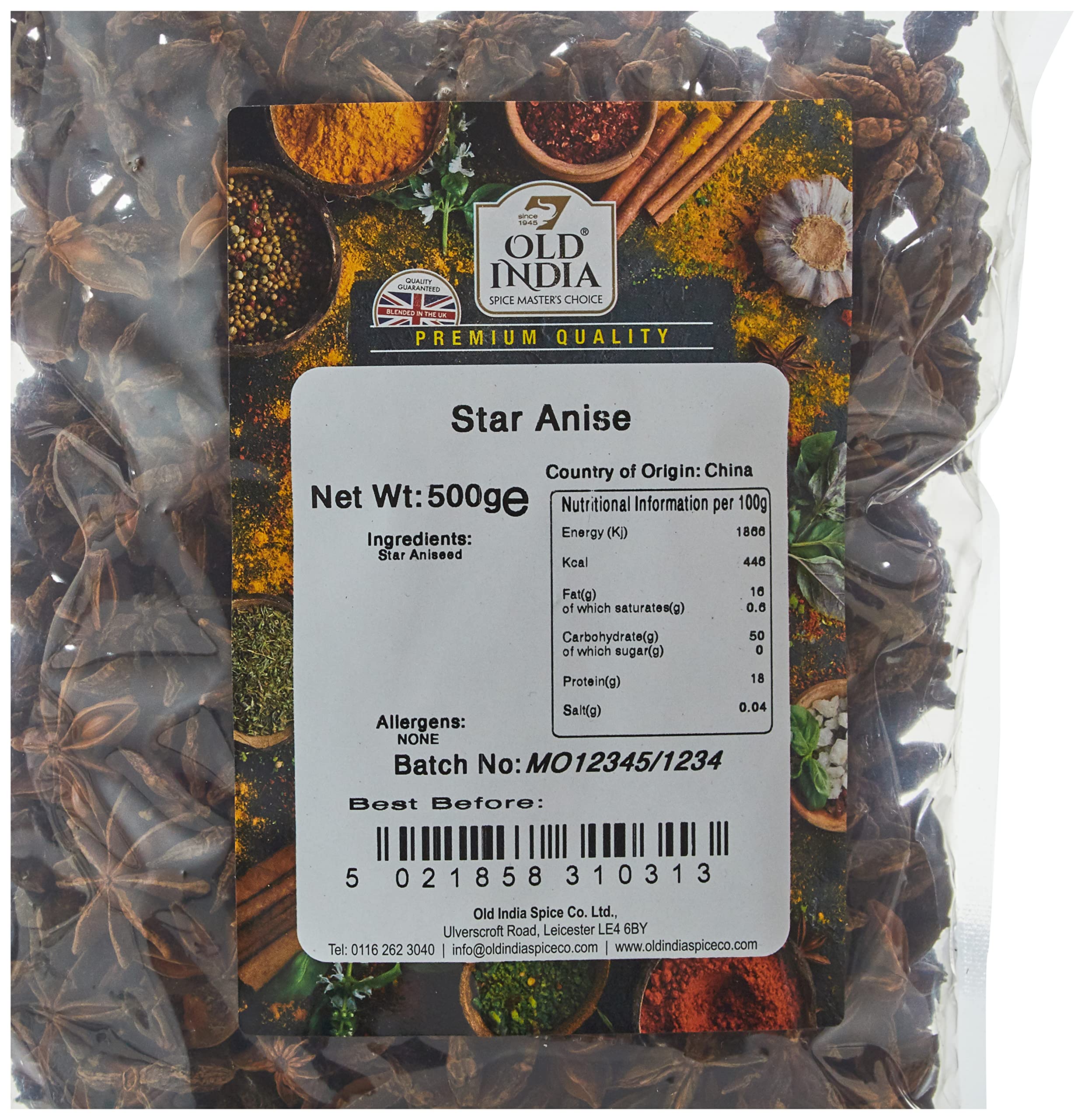 Old India Star Anise Whole Spice - 500g Natural & GMO Free 2