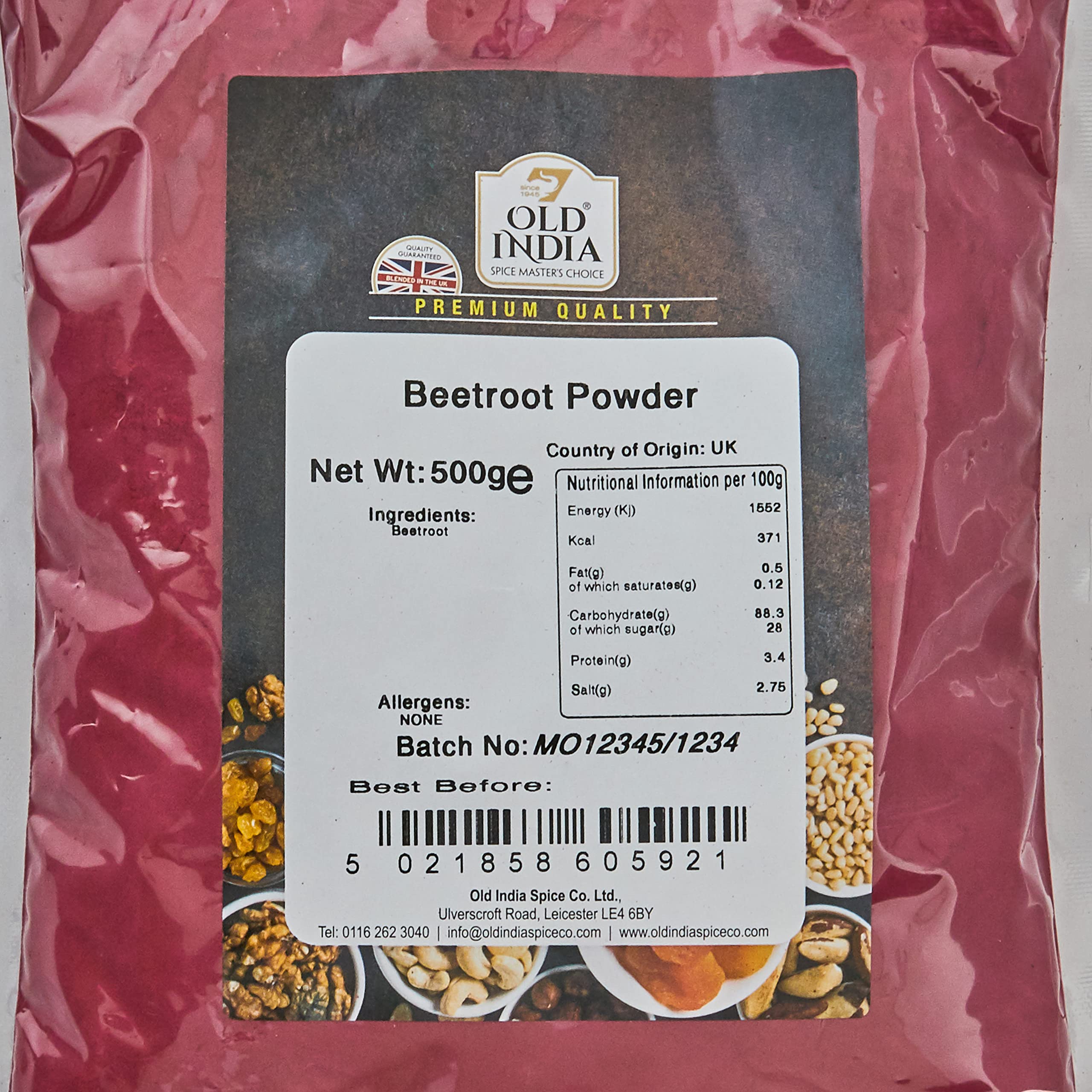 Old India Beetroot Powder 500g - 100% Pure Natural Powder for Smoothies, Juices & Cooking 3