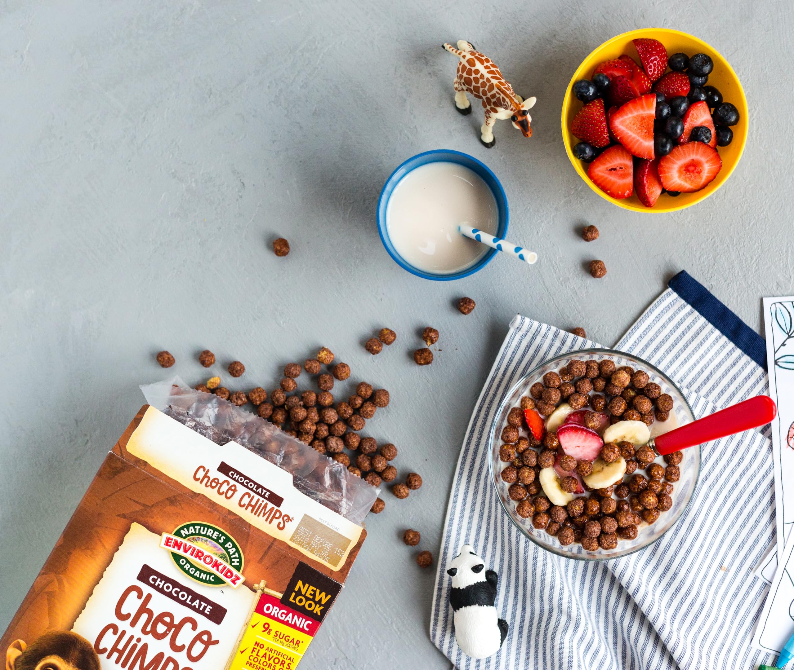 Nature's Path EnviroKidz Choco Chimps Cereal - Organic Gluten Free Chocolate Breakfast 7