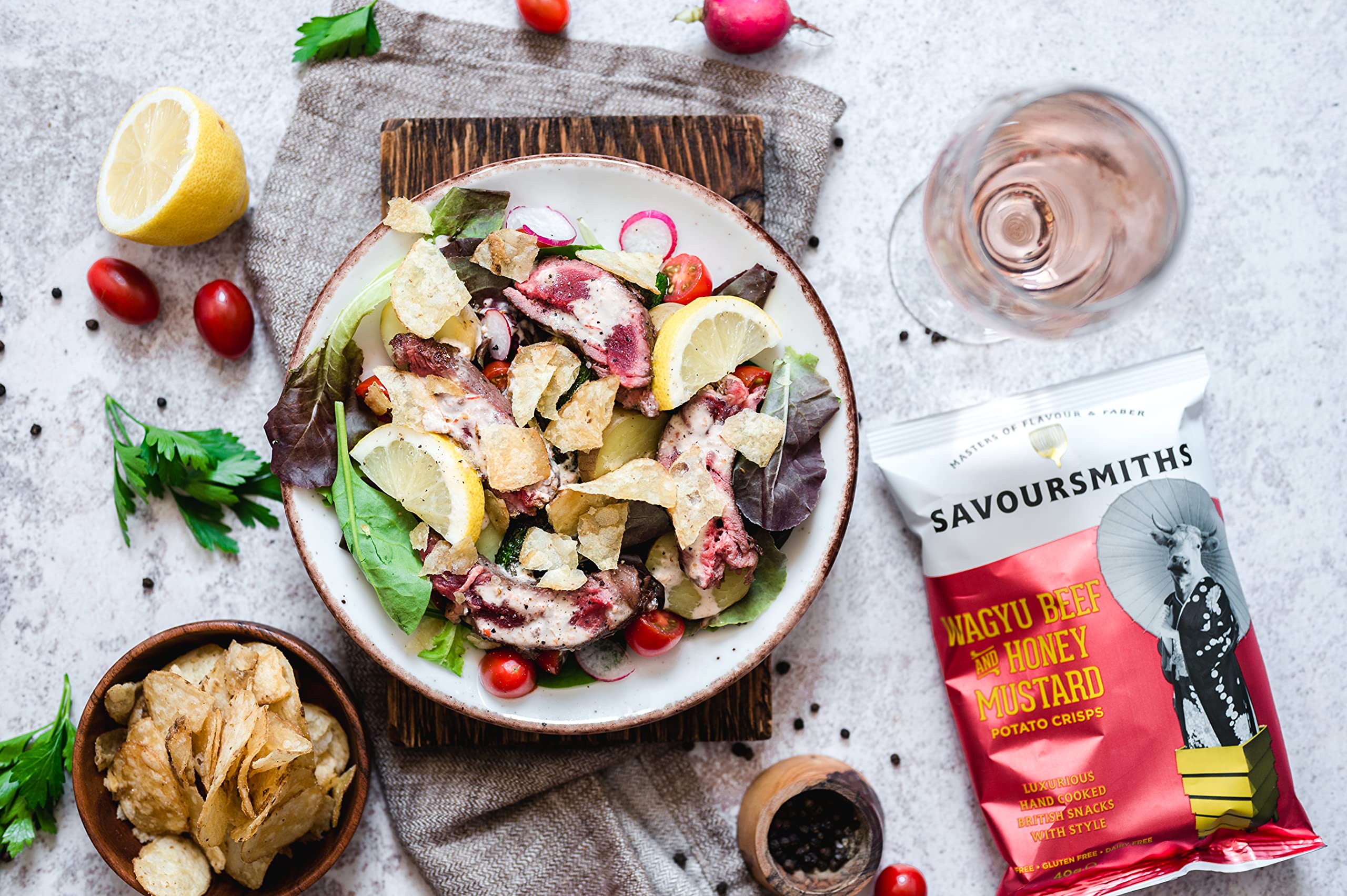 SAVOURSMITHS Wagyu Beef with Honey Mustard Hand-Cooked Potato Crisps 40g 7