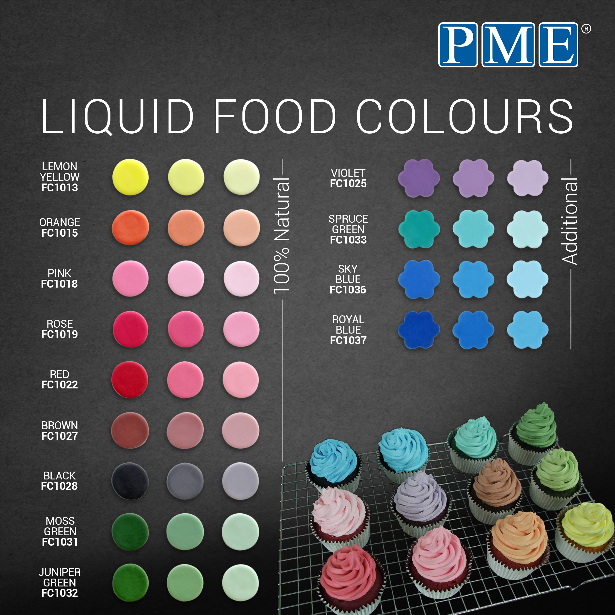 PME Natural Liquid Food Colouring - Lemon Yellow 25ml 7