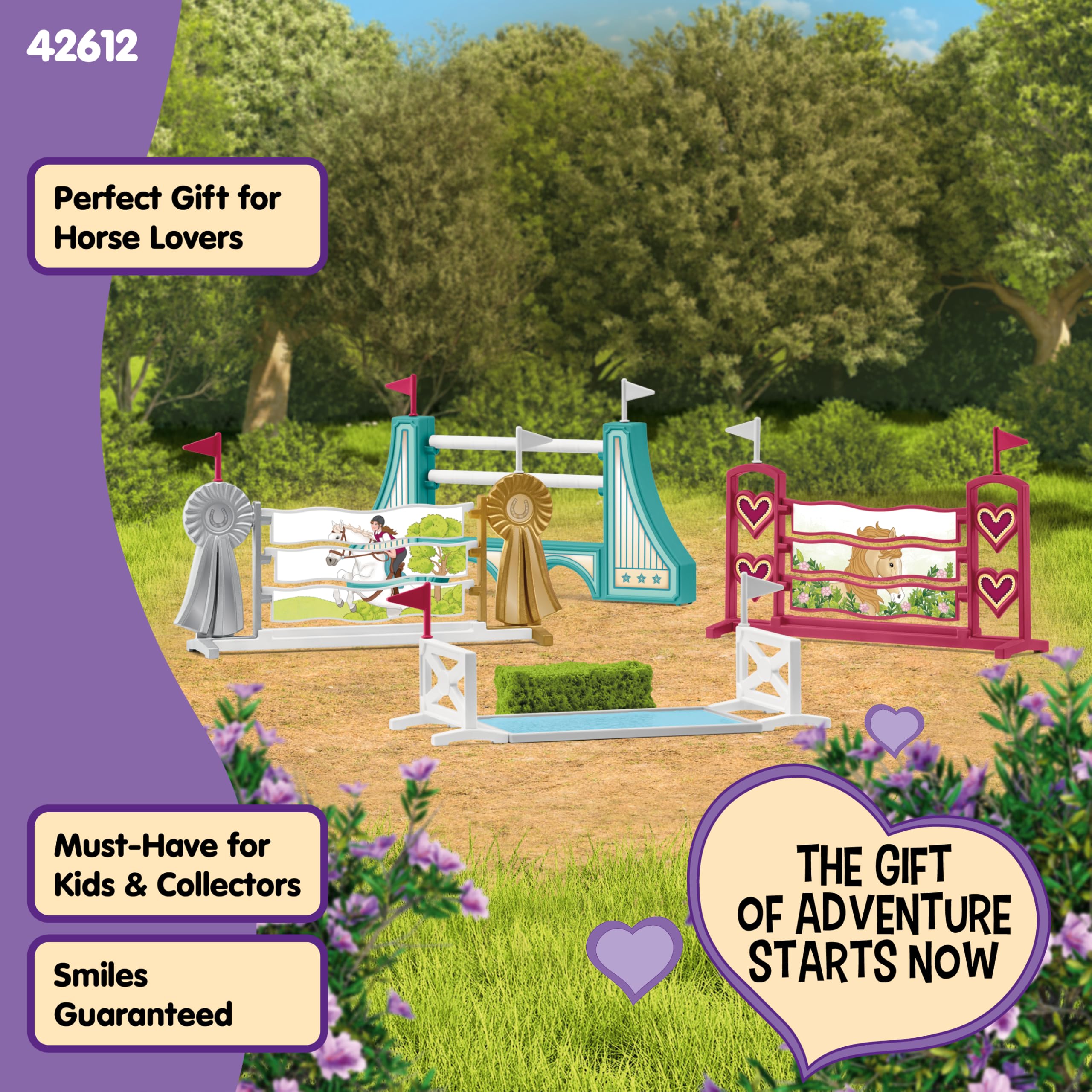 SCHLEICH Horse Club Obstacle Accessories Playset - Adjustable Jumping Poles & Water Ditches for Ages 5-12 7