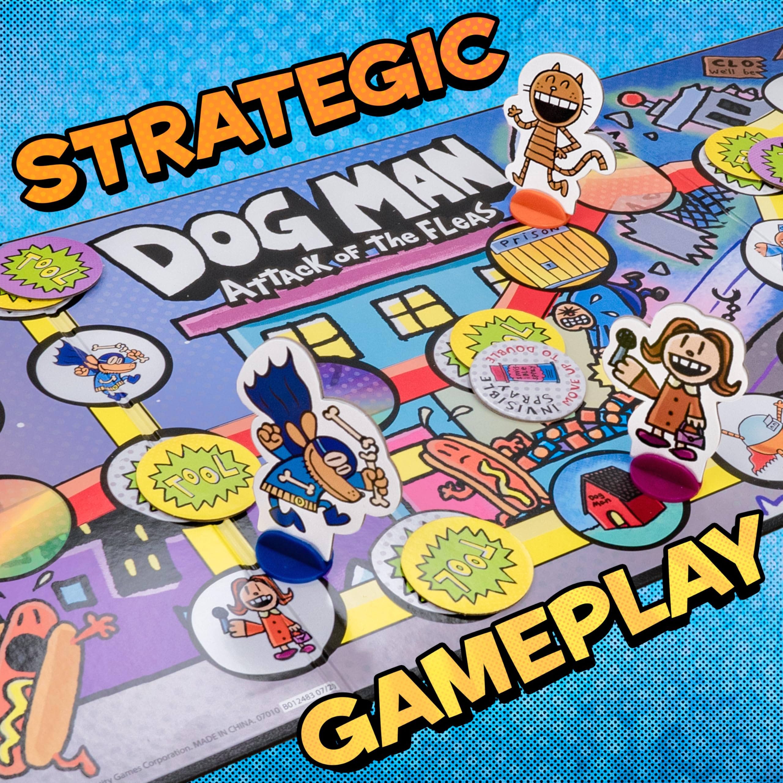 University Games Dog Man Attack of the Fleas Board Game | 2-6 Players | Ages 7+