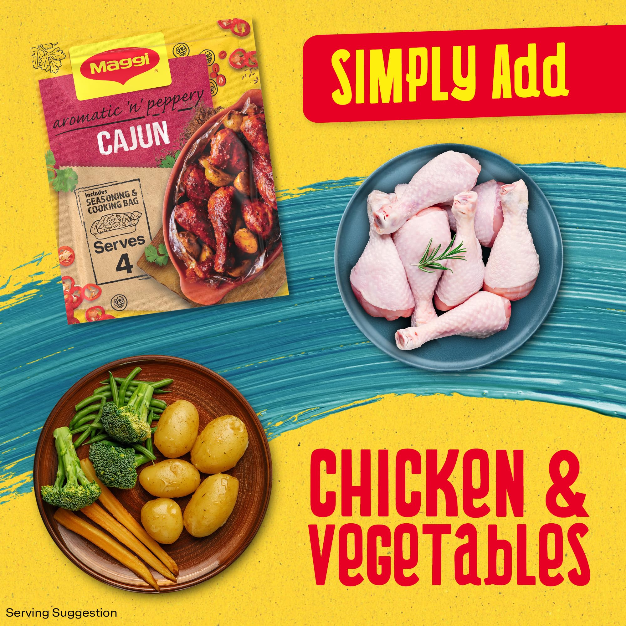 MAGGI - So Juicy Cajun Chicken Recipe Mix (38g sachet) 4