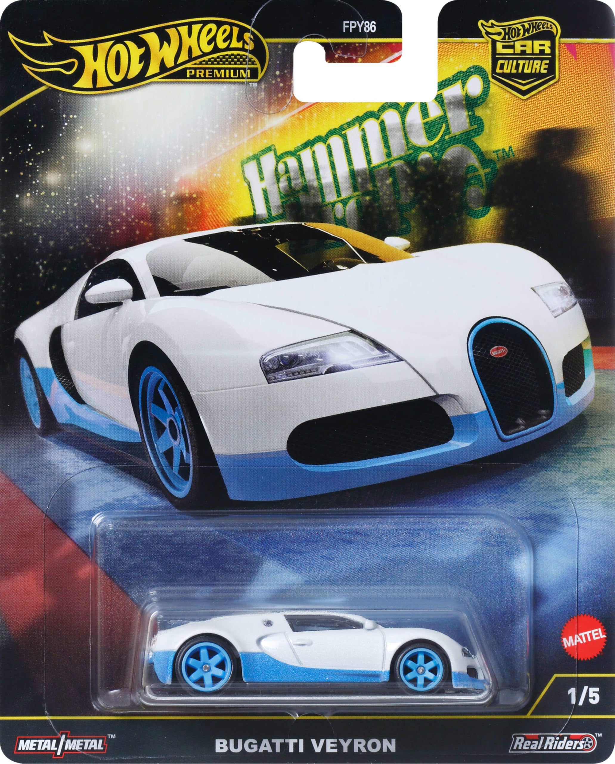 Hot Wheels Premium Bugatti Veyron - 1:64 Scale Die-Cast Car Culture Vehicle 6