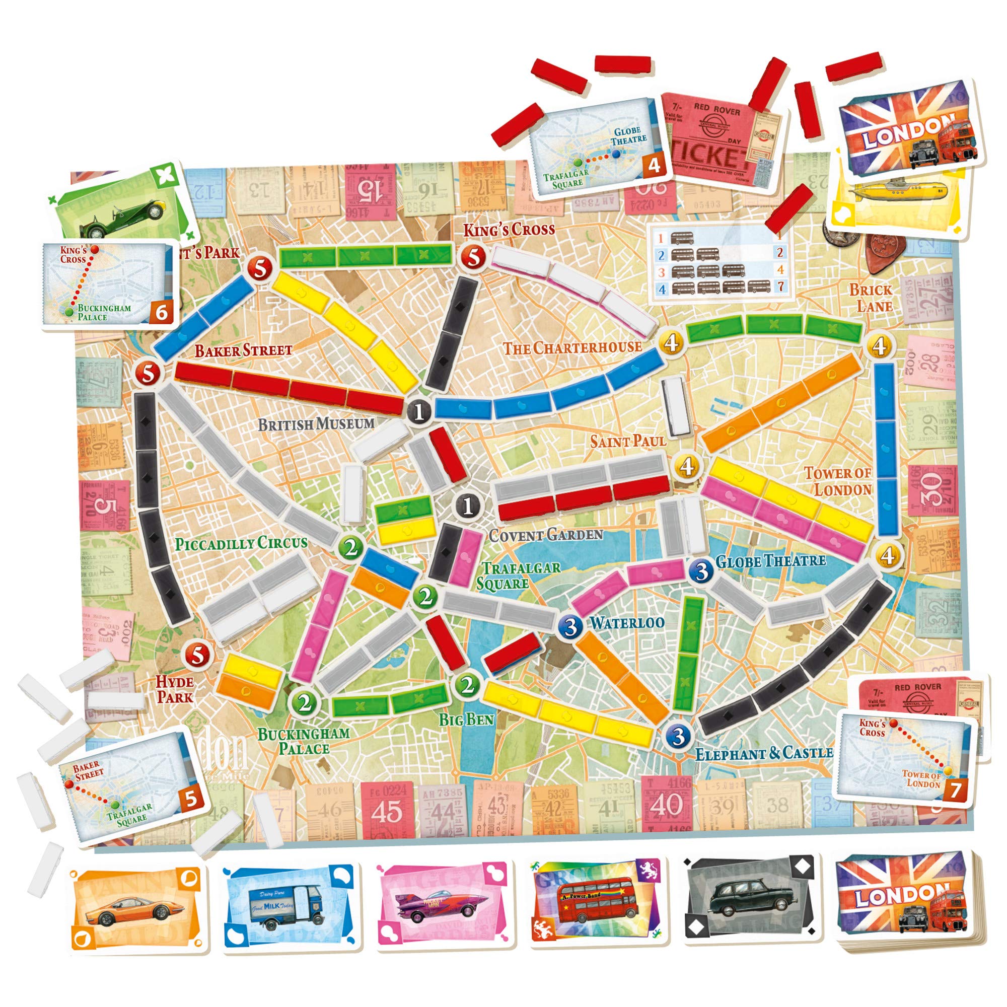 Days of Wonder Ticket to Ride London Board Game | Ages 8+ | 2-4 Players | 10-15 Minute Playtime 5