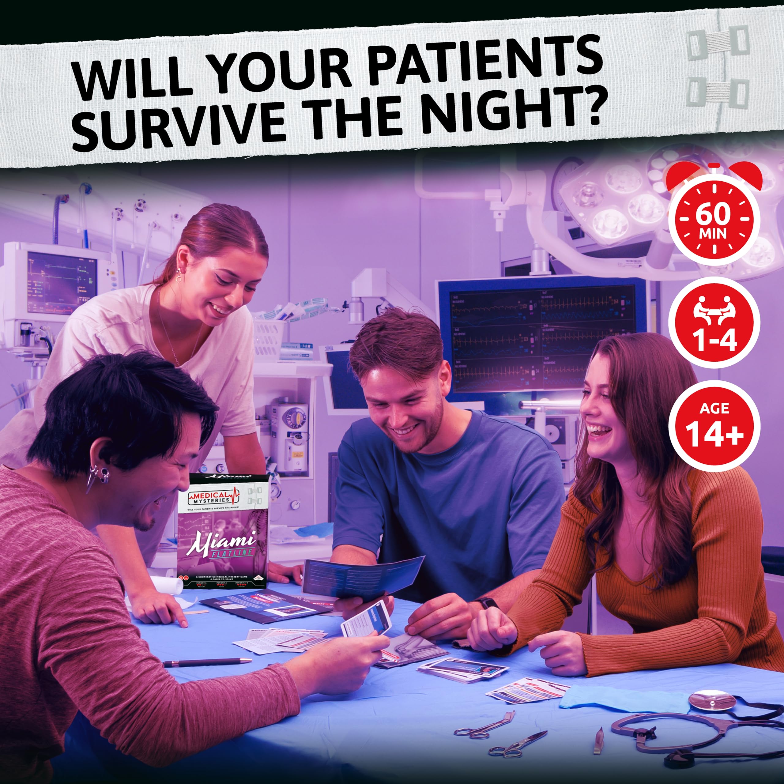 TOMY Medical Mysteries: Miami Flatline Cooperative Board Game | 1-4 Players | Ages 14+ 5