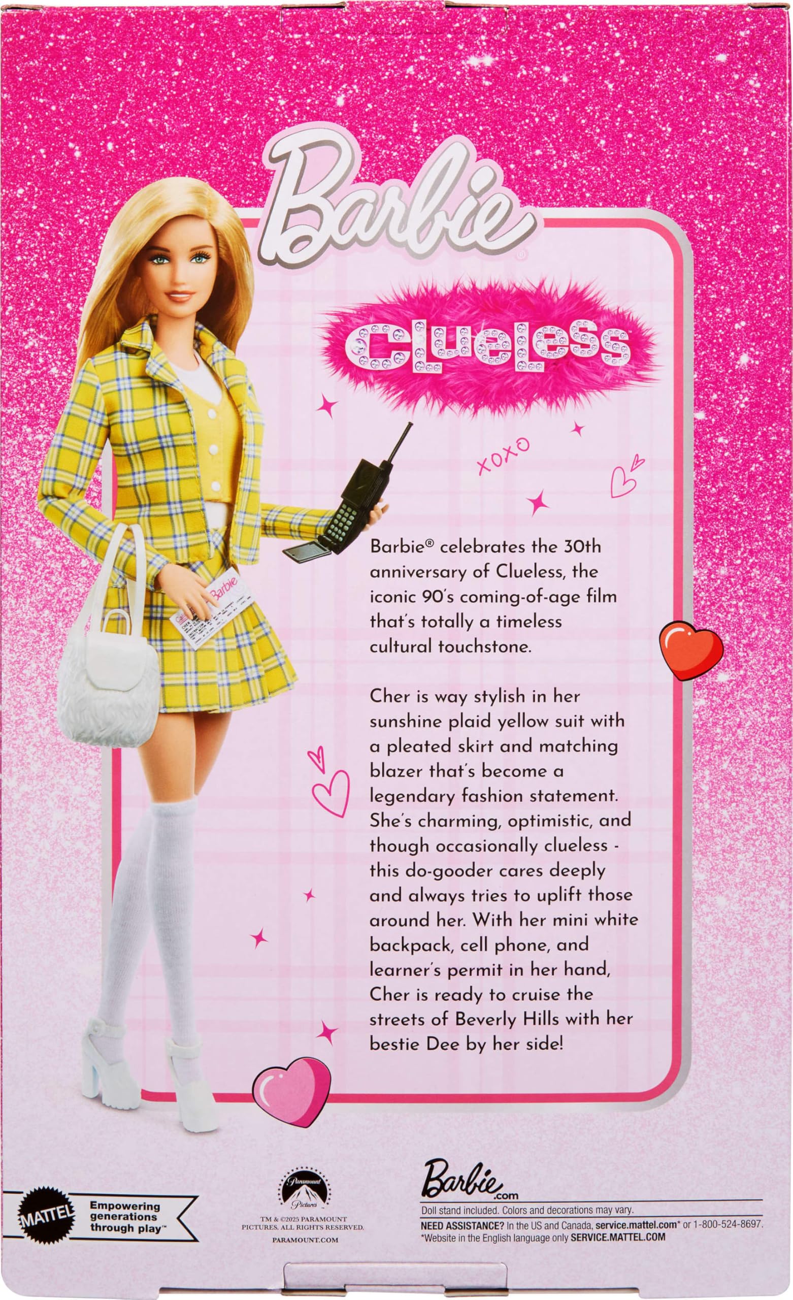 Barbie Signature Clueless Cher Doll - Yellow Plaid Suit Collectible with Accessories 5