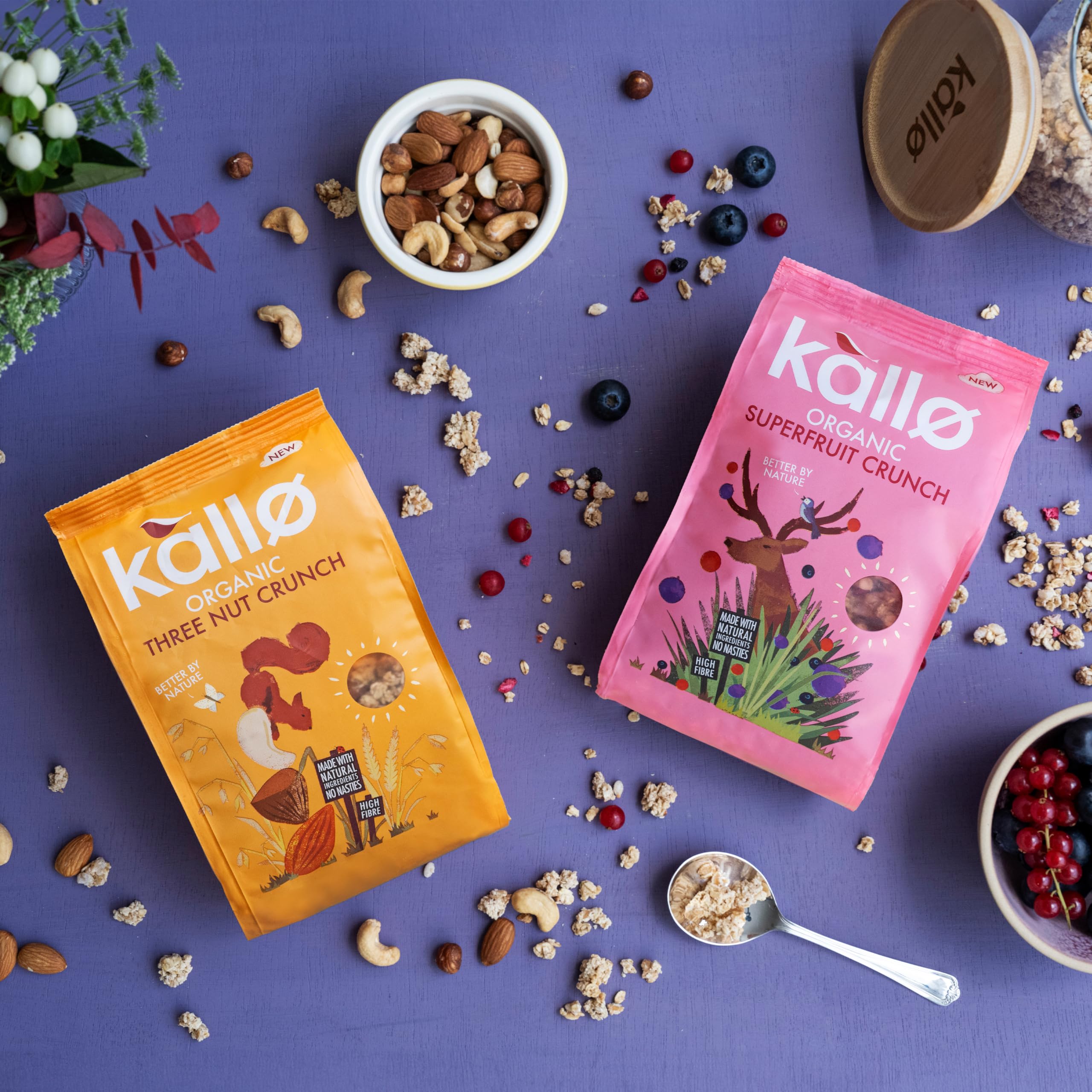 Kallo Crunchy Superfruit Granola, 360g – Organic, Vegan, High Fibre with Blueberries, Cranberries & Blackcurrants 6