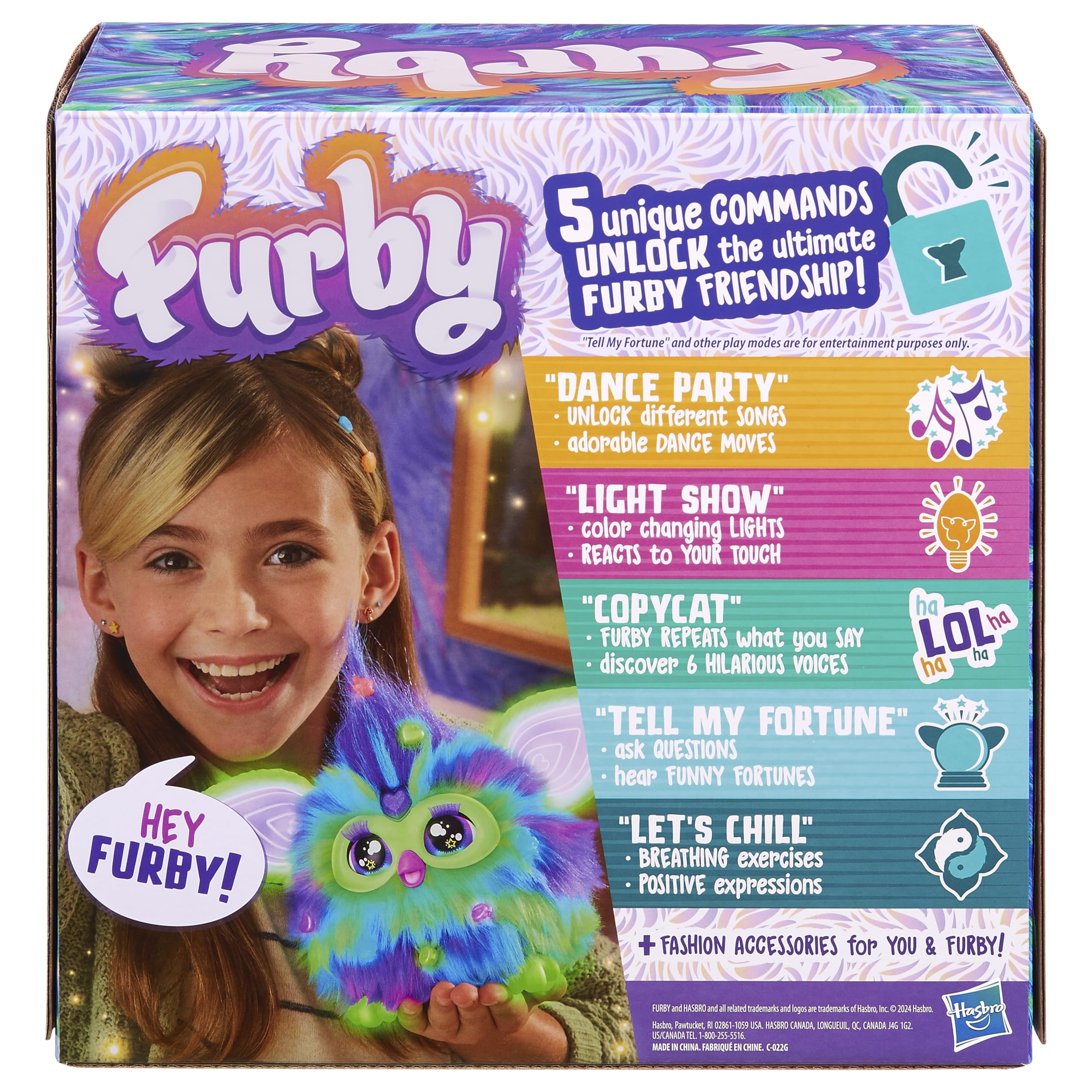 Furby Galaxy Glow in the Dark Interactive Plush Toy - English Version, 6+ Years 5
