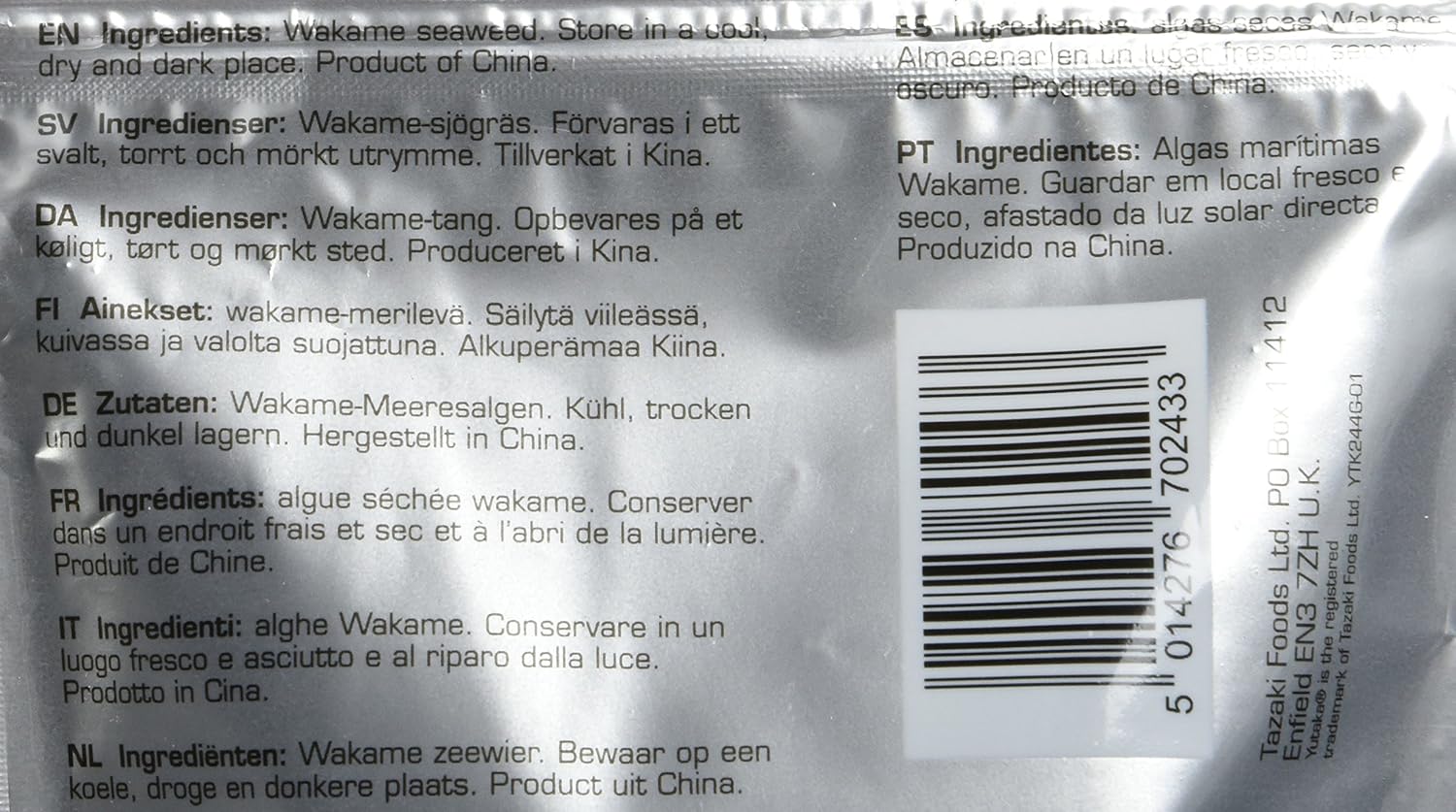 Yutaka Dried Wakame Seaweed Flakes 40g (Pack of 6) 3