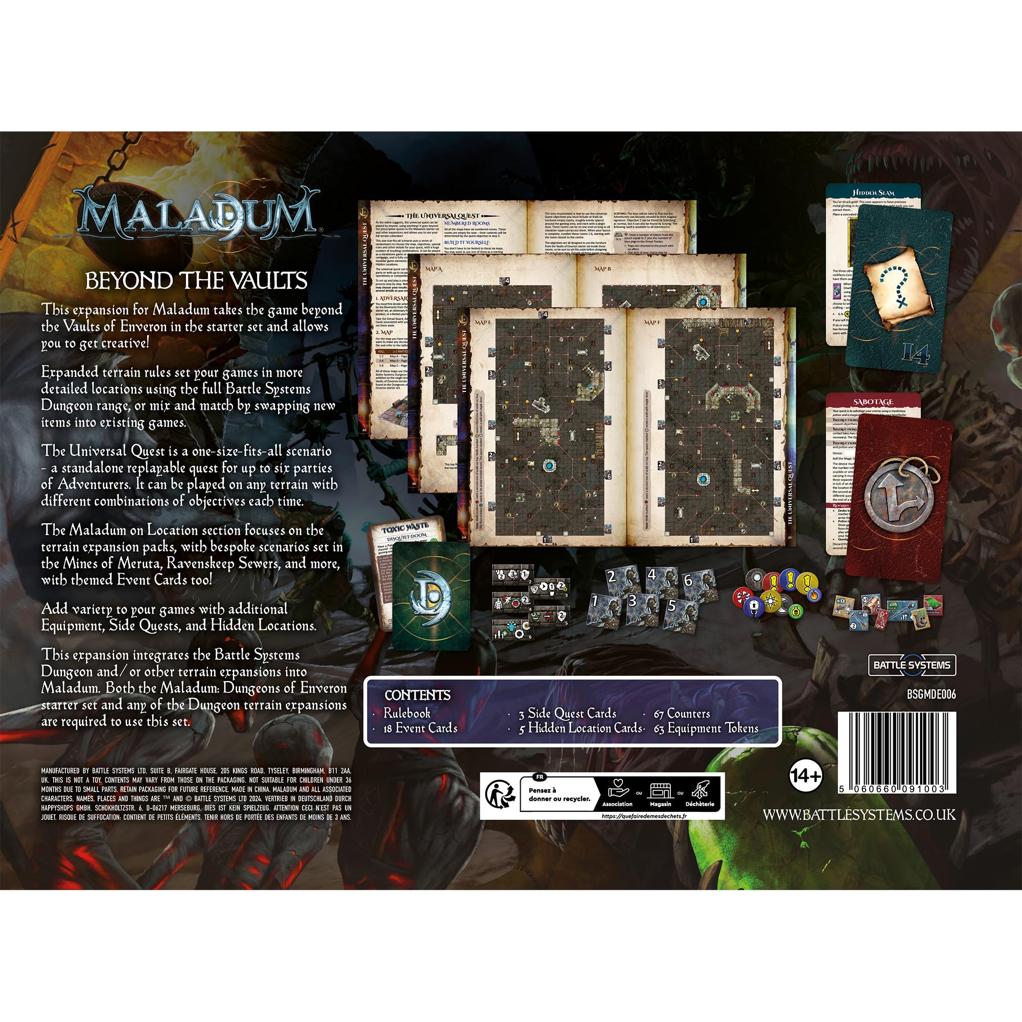 Battle Systems Maladum Beyond The Vaults - Fantasy Dungeon Crawler Expansion 7
