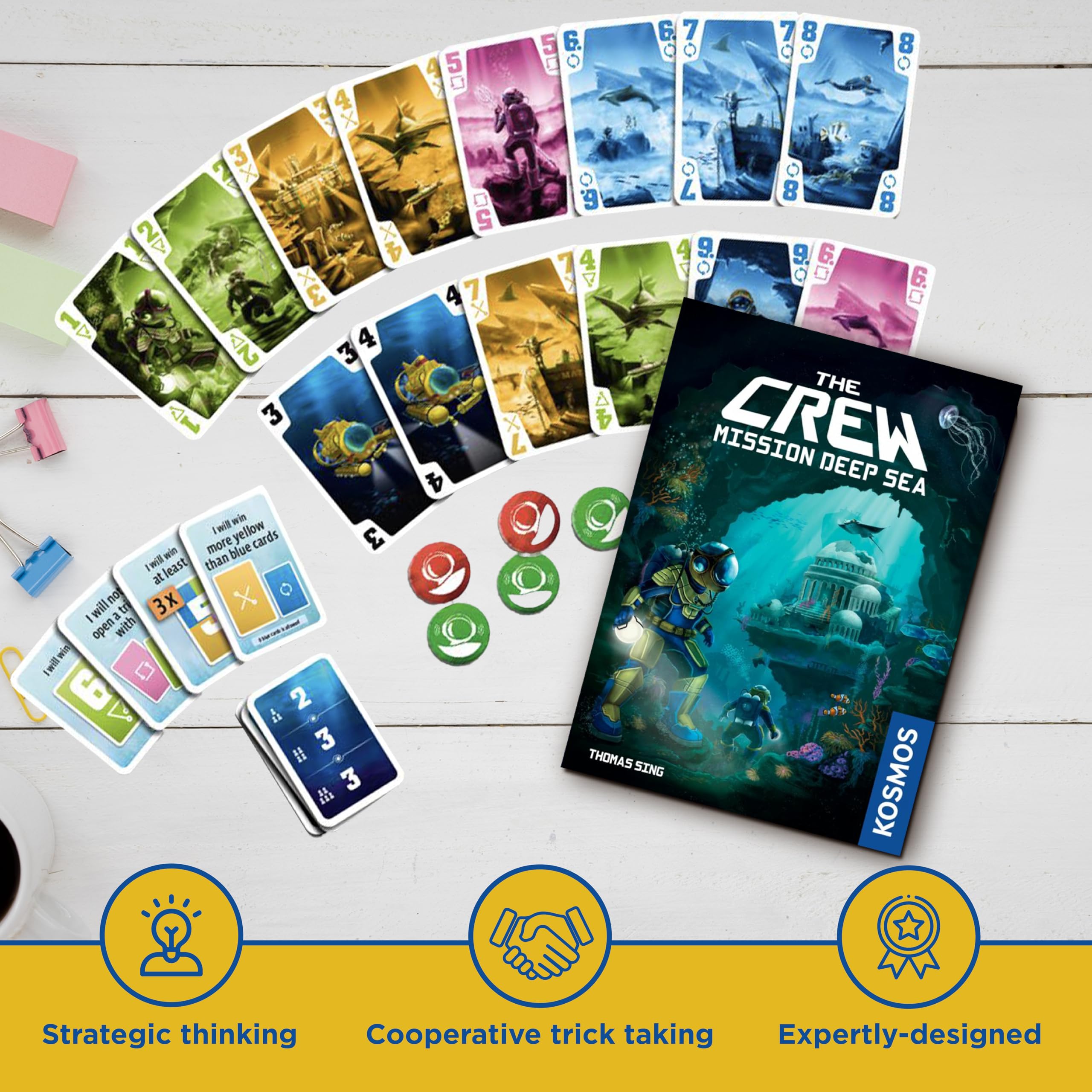Thames & Kosmos The Crew: Mission Deep Sea Cooperative Trick-Taking Card Game for Ages 10+ 7