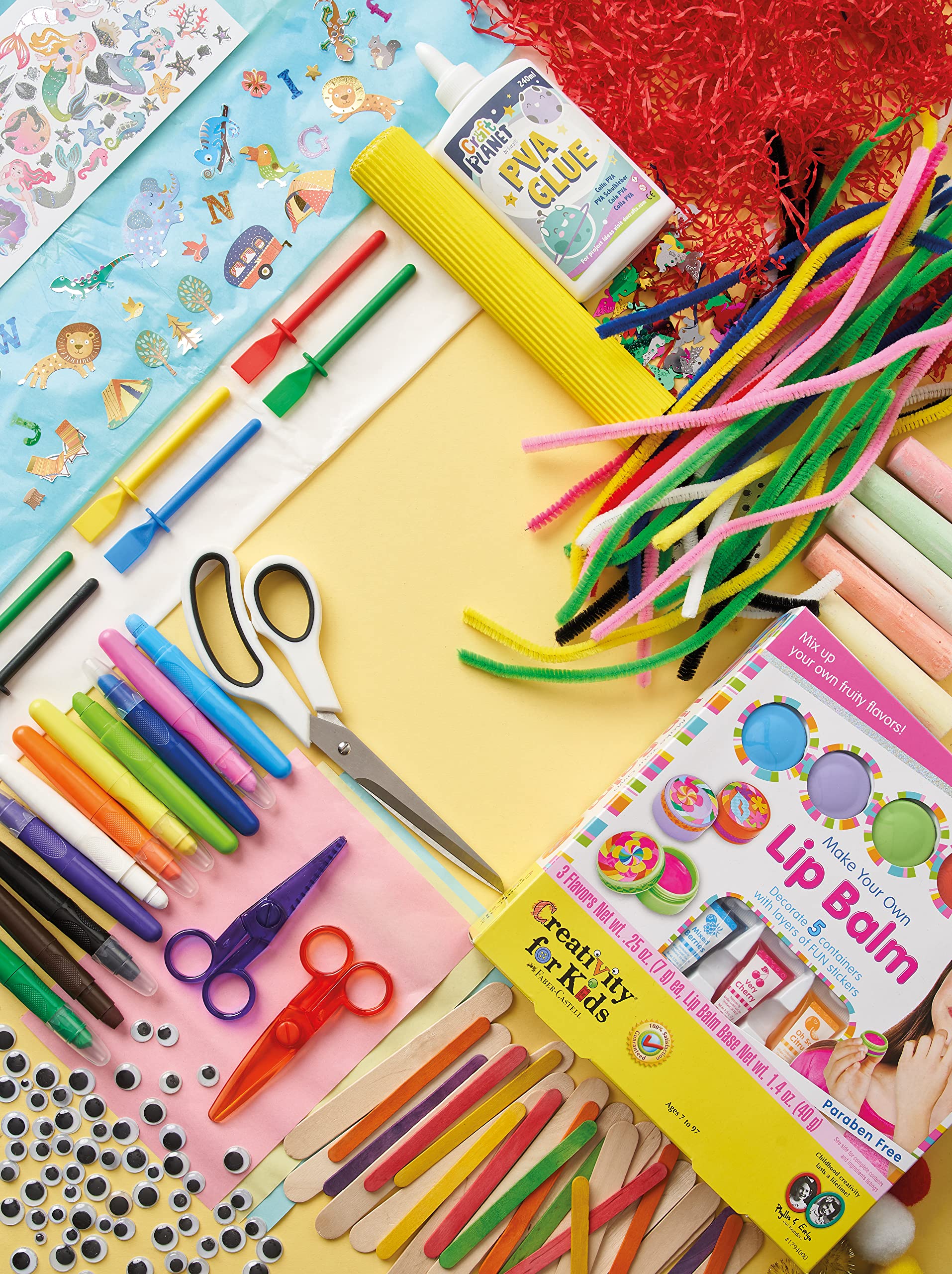 Craft Planet 1 Litre White PVA Glue | Strong, Tacky, Washable | For Paper, Wood & Kids Craft 6