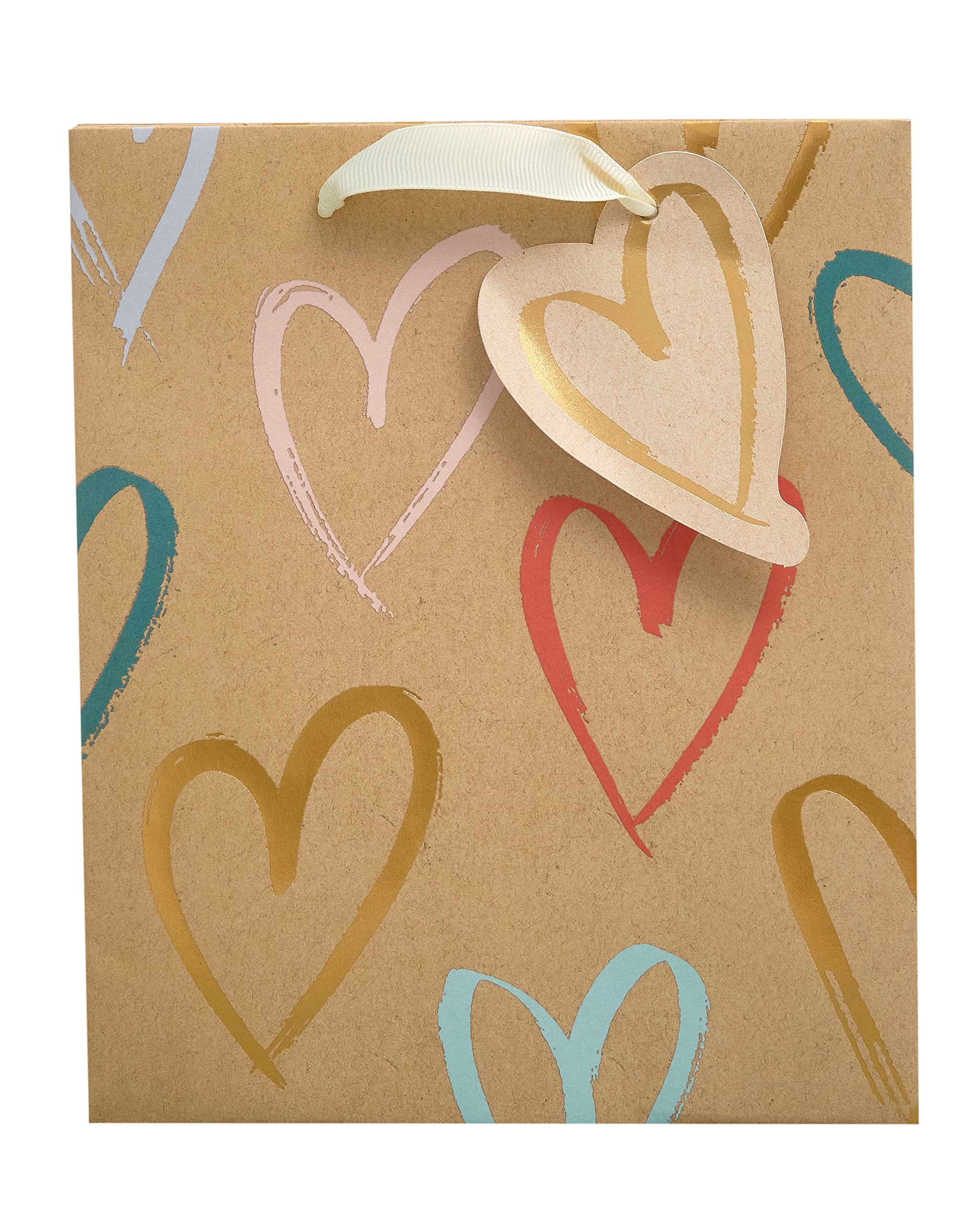 UK Greetings Medium Gift Bag - Heart Design for Weddings & Birthdays | FSC Certified Cardboard 2