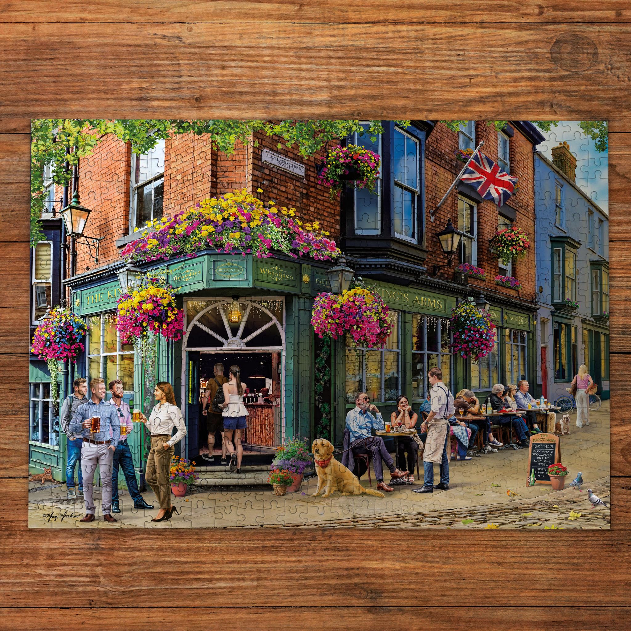Gibsons The King's Arms 500 Piece Jigsaw Puzzle - British Pub Scene