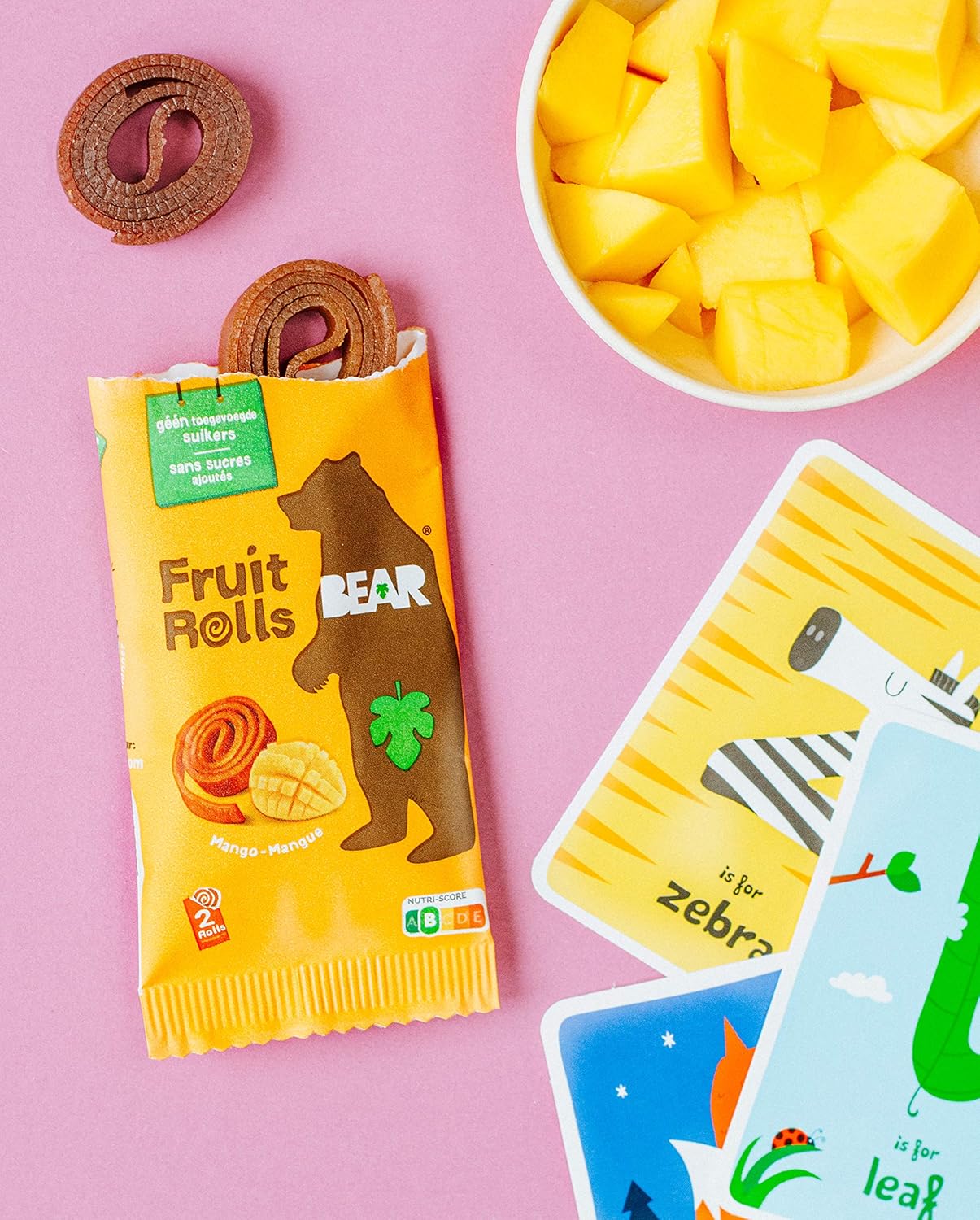 BEAR Mango Yoyos Fruit Rolls - 100% Real Fruit Snacks with Collectible Fact Cards (18 x 20 g) 6