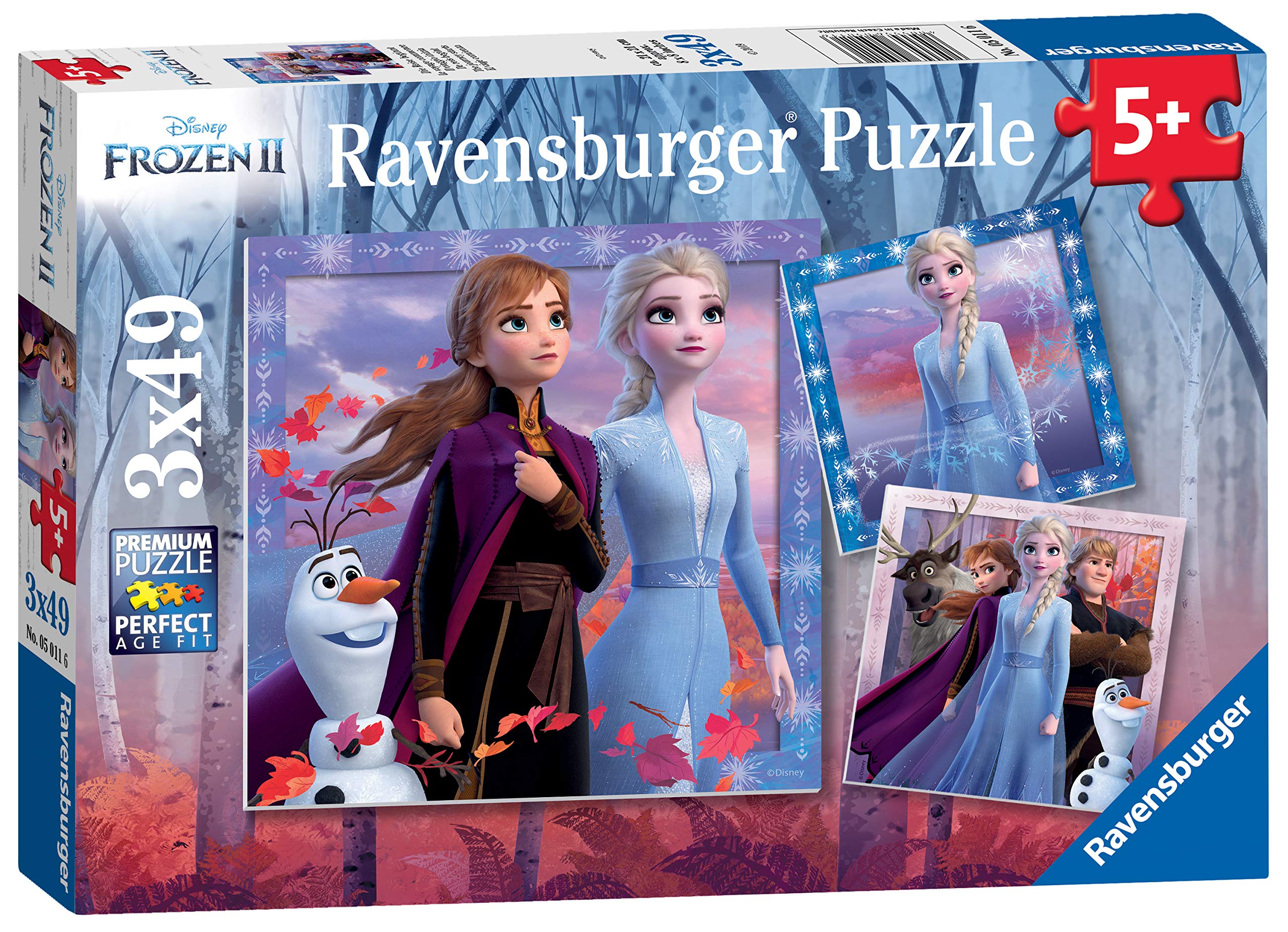 Ravensburger Disney Frozen 2 Jigsaw Puzzles - 3 x 49 Pieces for Kids Age 5+ | Multicolor 1