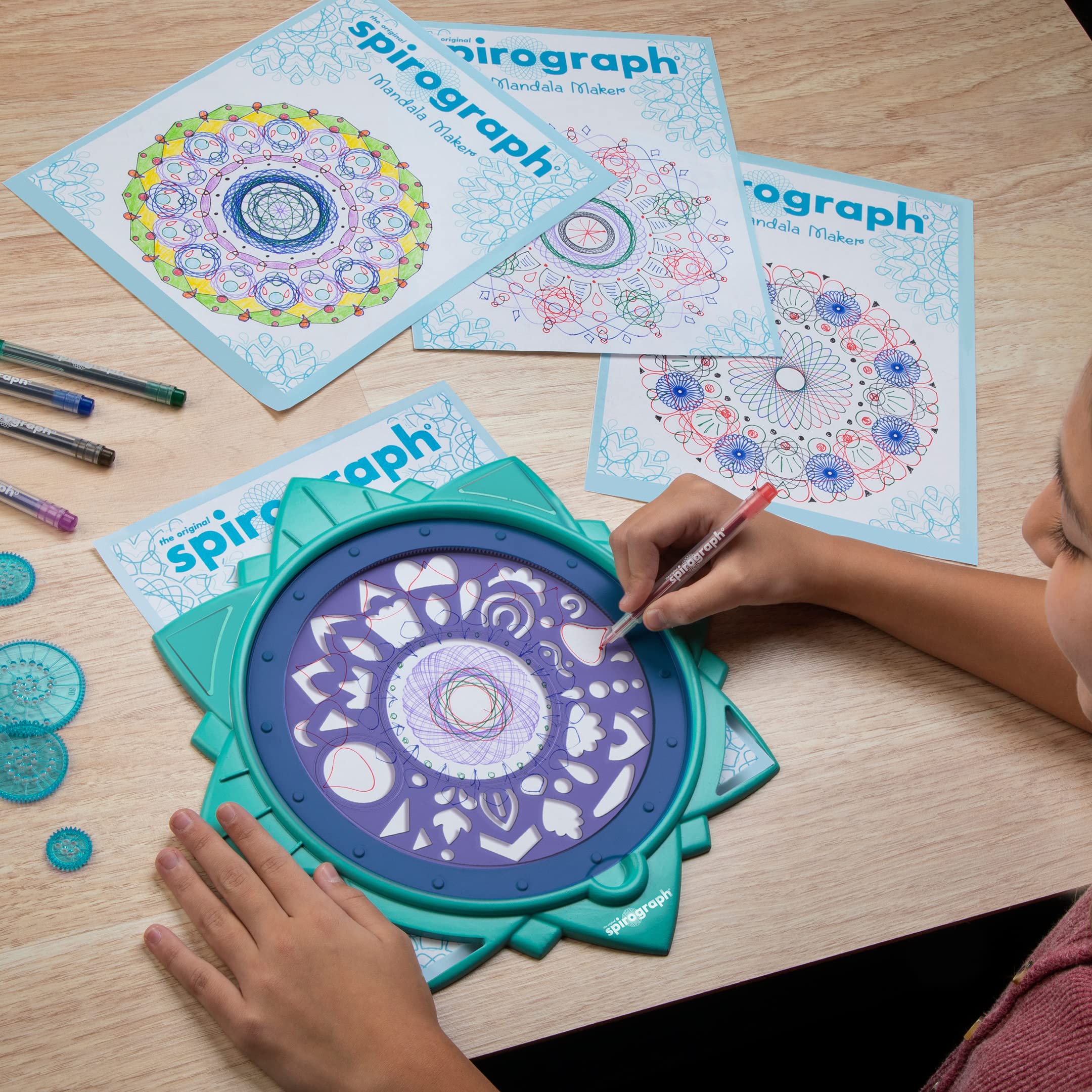 Mandala Spirograph Set - Create Artistic Designs with 15-Piece Kit for Ages 8+ 5