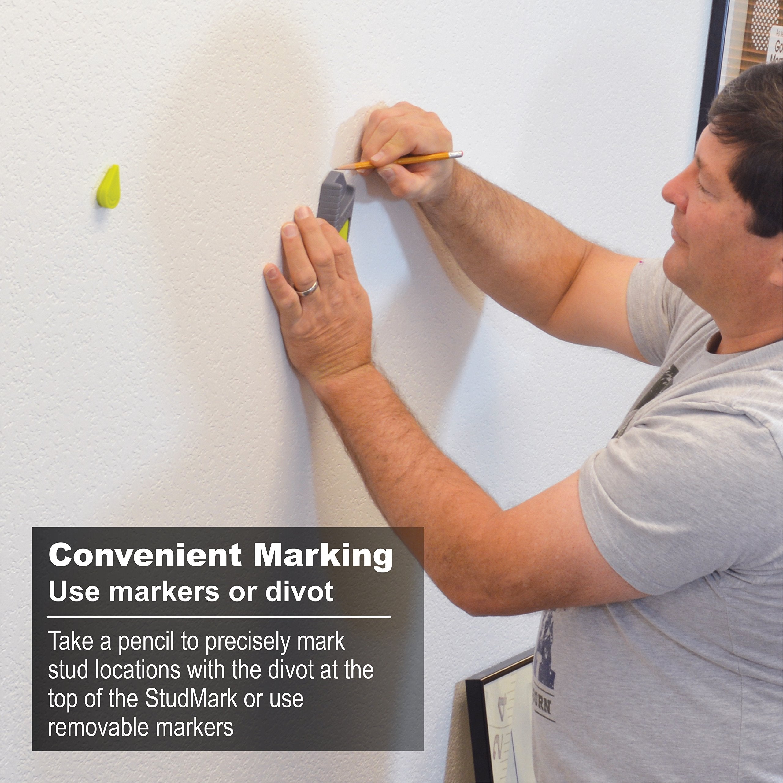 Calculated Industries Studmark Magnetic Stud Finder - Includes 2 Removable Markers | Green 5