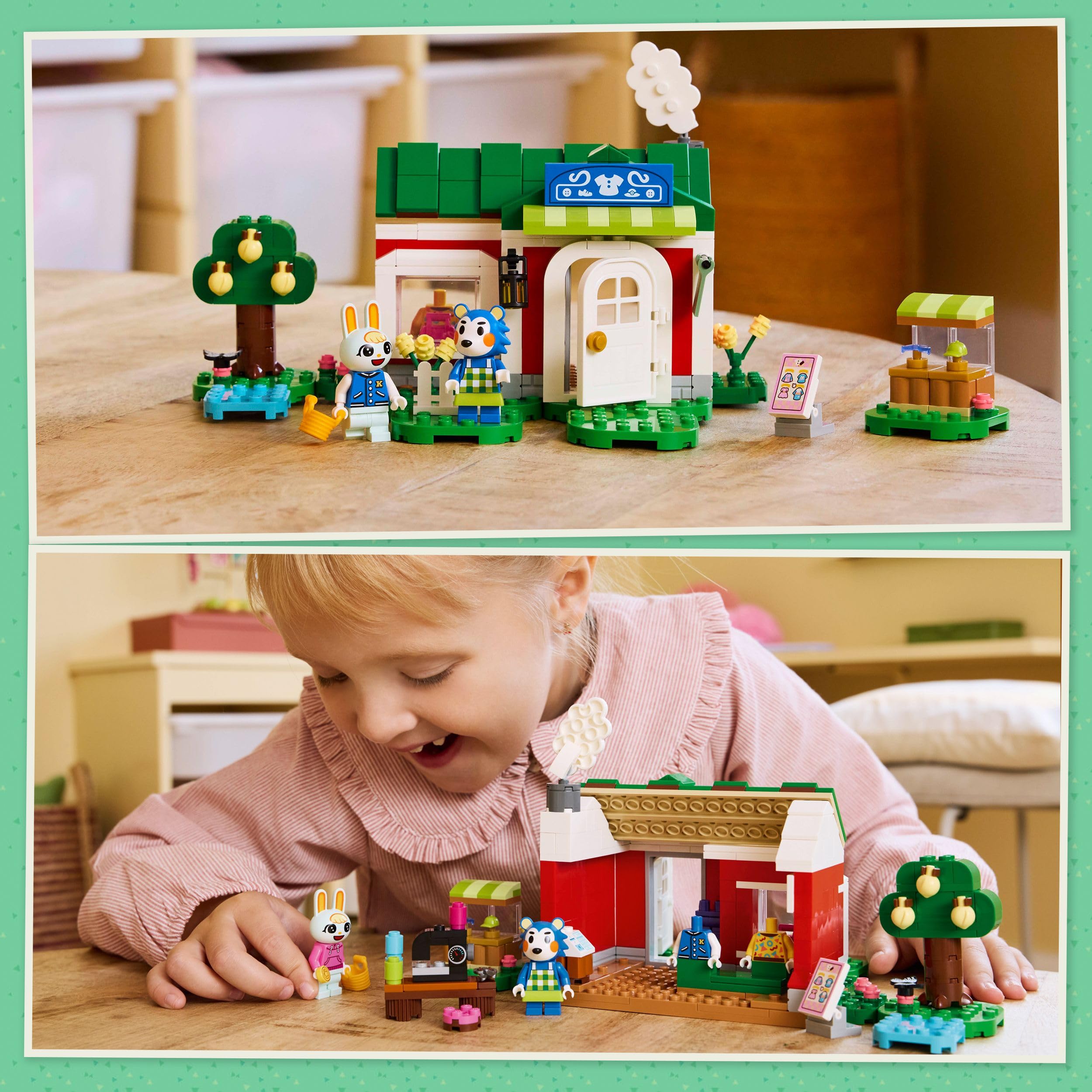 LEGO Animal Crossing Able Sisters Clothing Shop Playset - Building Toy Set for Kids 6+ 8