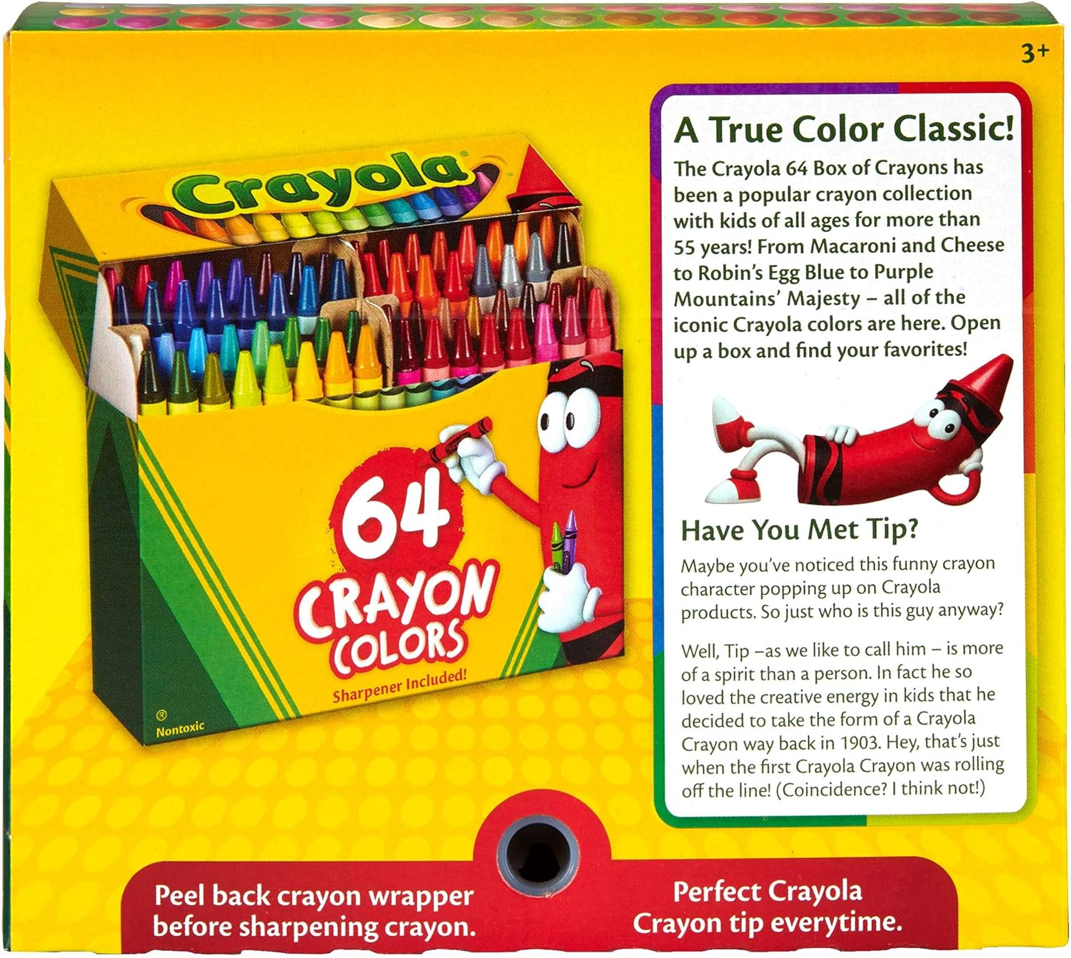Crayola Crayons 64 ct. - Multicolor Wax Crayons in Flip-Top Box 4