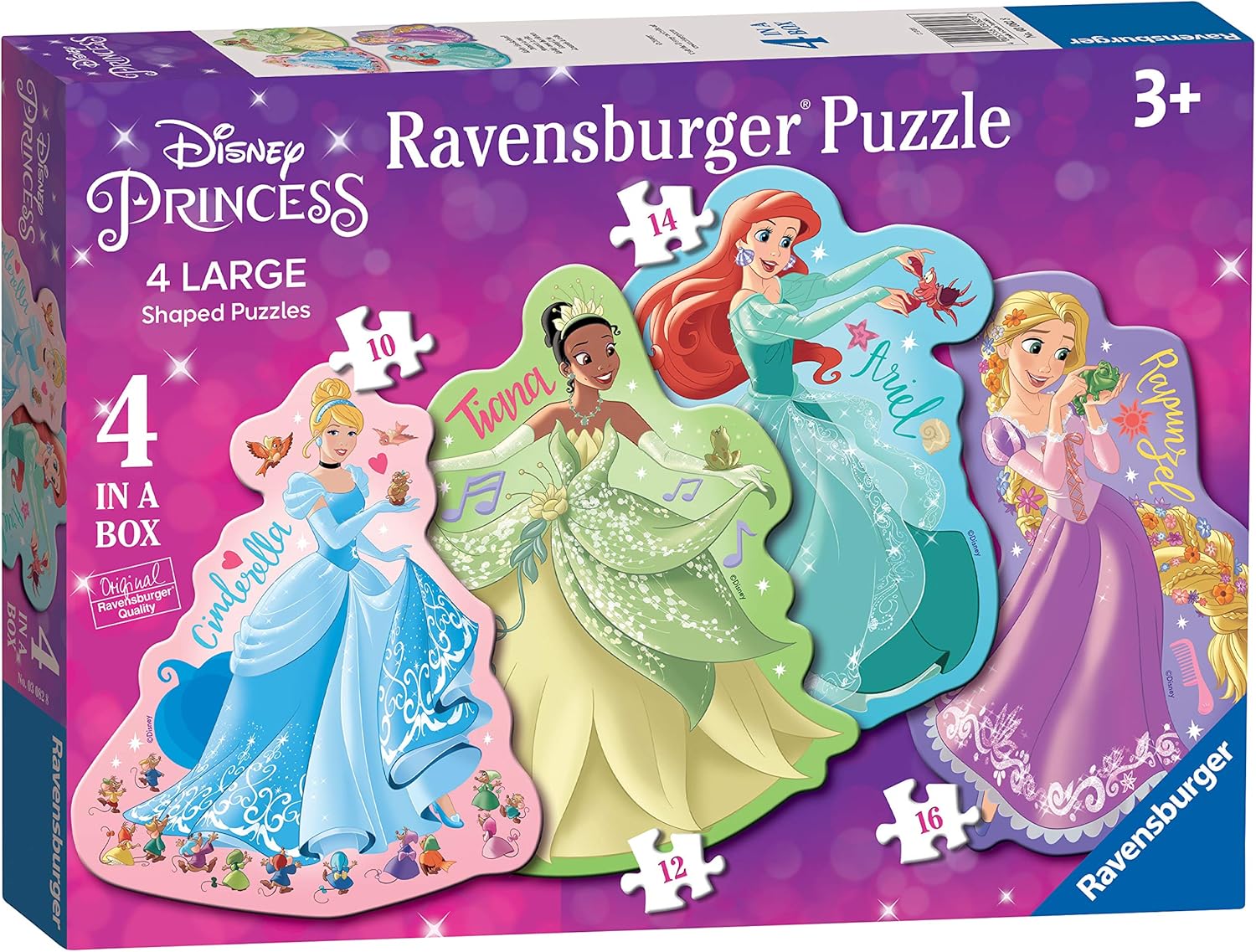 Ravensburger Disney Princess - 4 Large Shaped Jigsaw Puzzles (52 Pieces, Ages 3+)