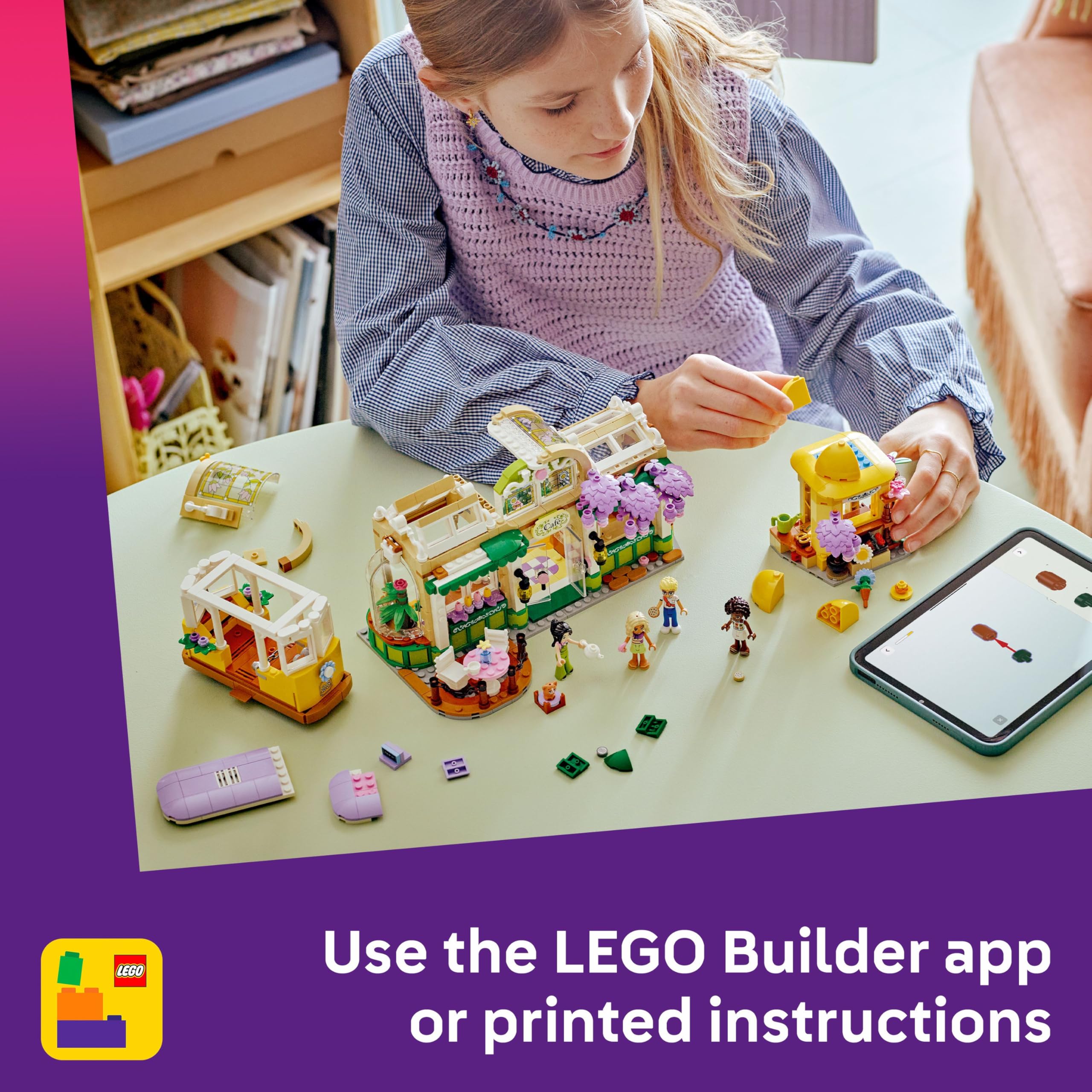 LEGO Friends Plant Café & Flower Shop - Building Set with 4 Mini Dolls and Tram, 1138 Pieces 14