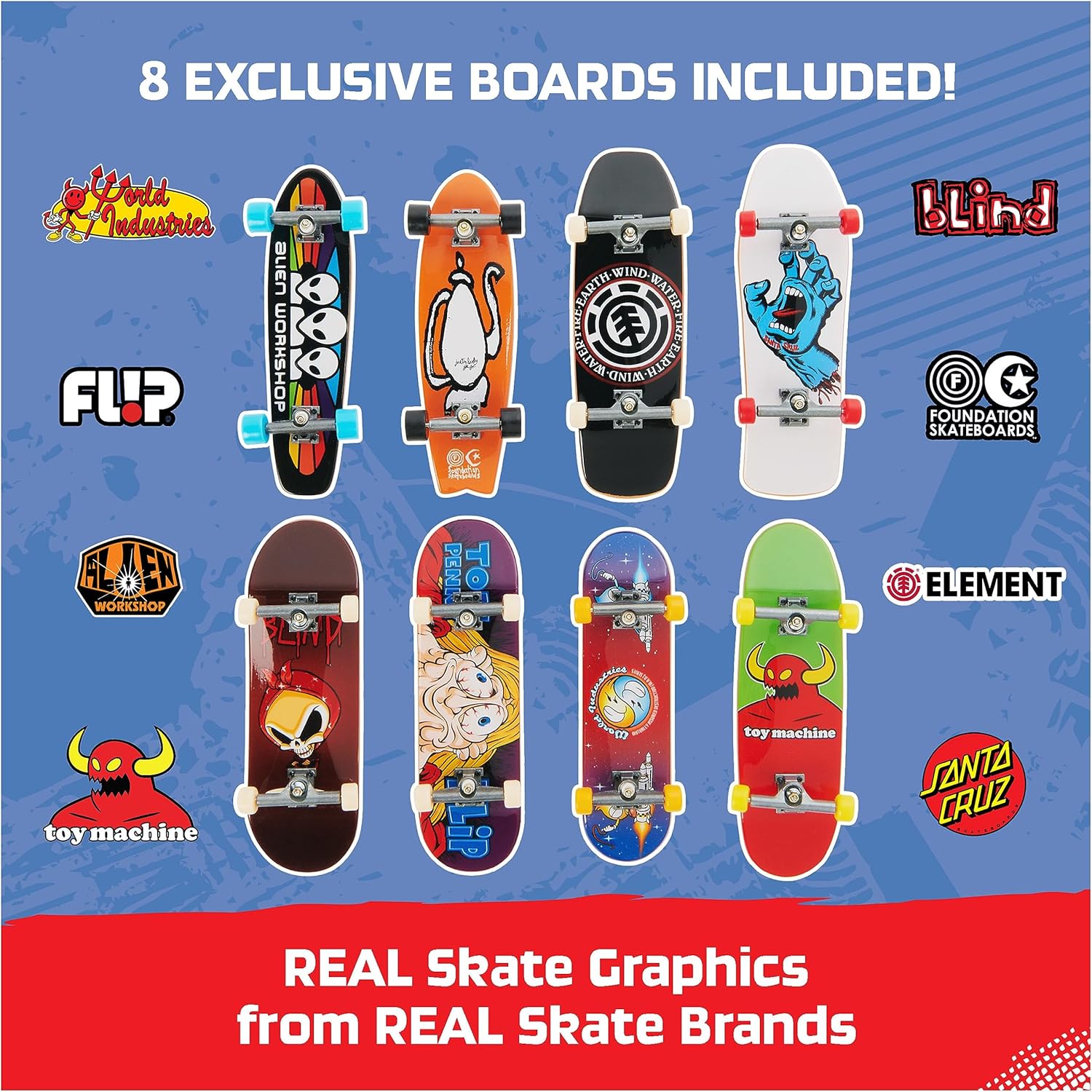 Tech Deck 25th Anniversary 8-Pack with Exclusive Silver Collector's Edition Figure 5
