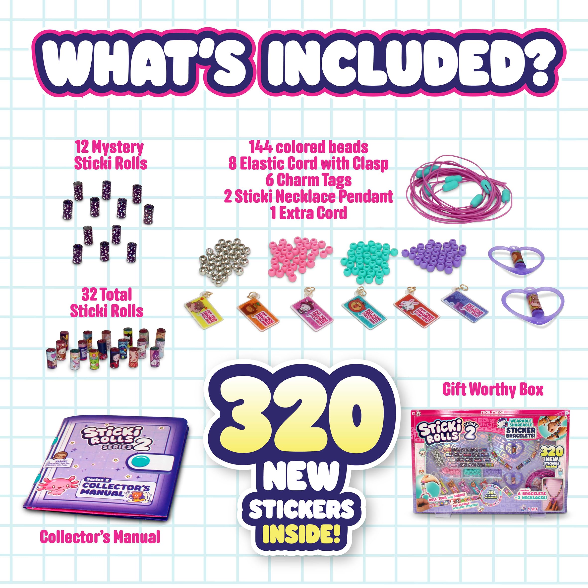 Sky Castle Sticki Rolls Series 2 - Sticki Station S2 Wearable & Shareable Sticker Craft Kit 6