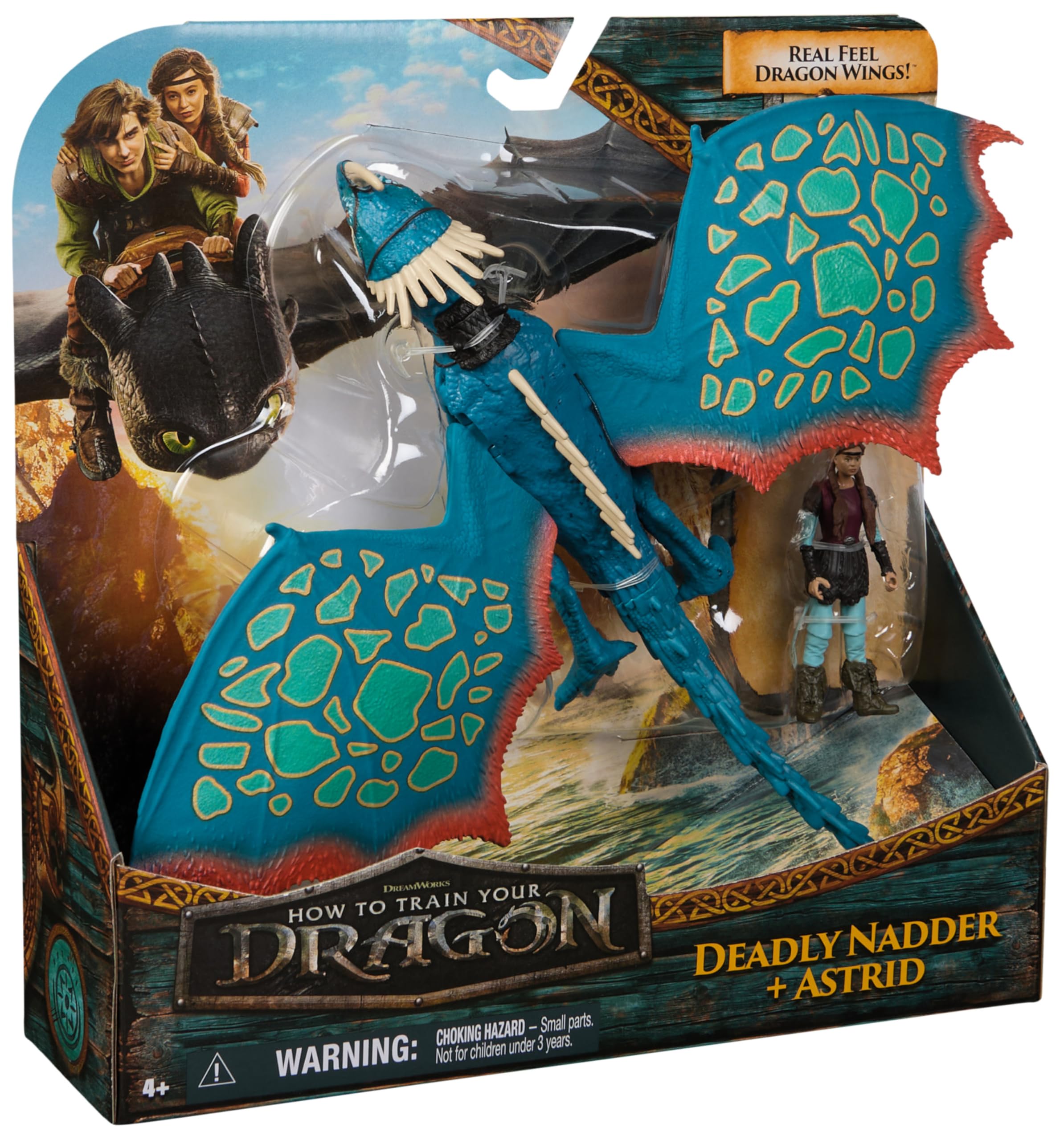 DreamWorks Dragons Deadly Nadder & Astrid Action Figure Set - 25 cm Dragon with 7.5 cm Viking Rider 9