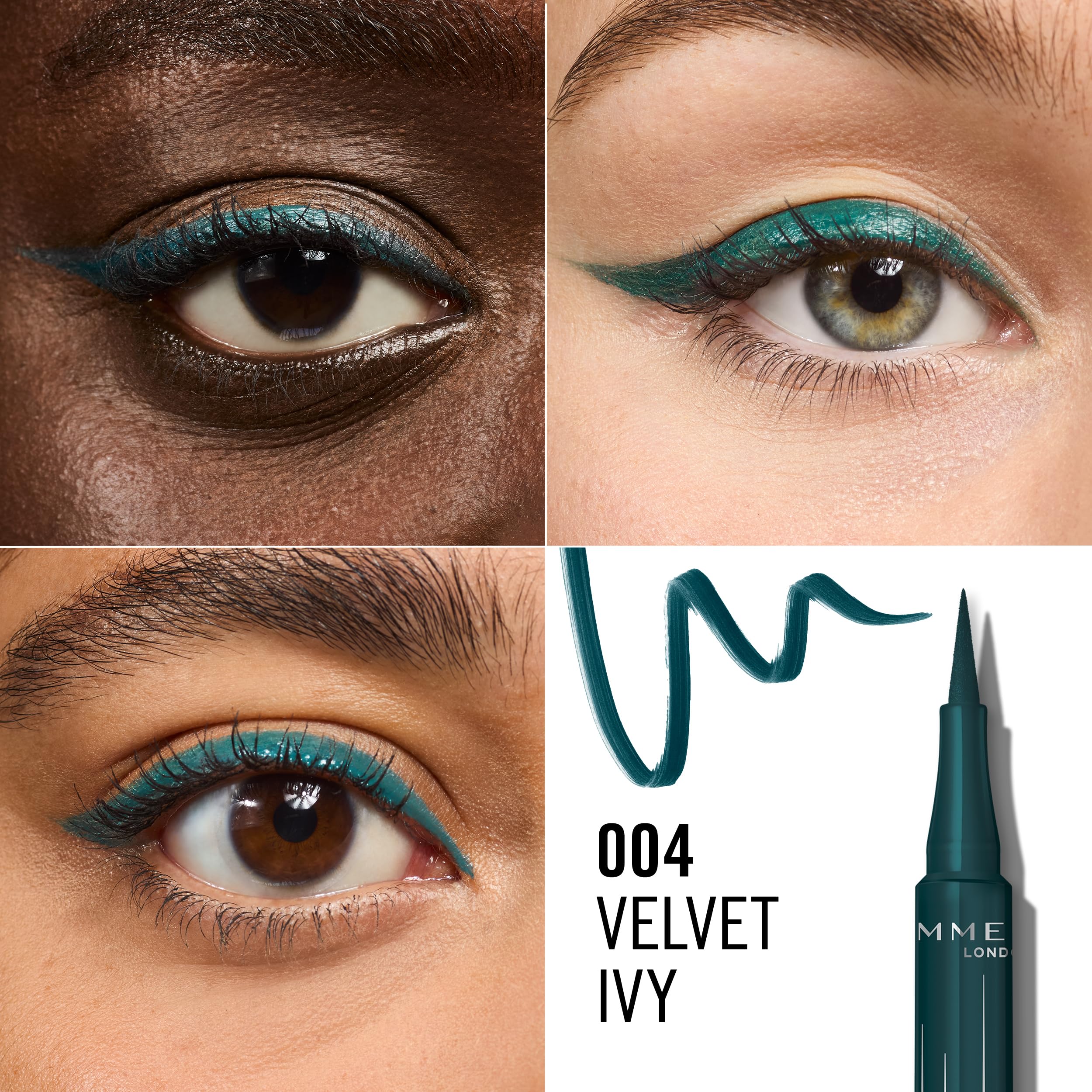 Rimmel Wonder"Ink Precision Liquid Eyeliner Pen (7g) - 004 Velvet Ivy, Waterproof Vegan Formula 6