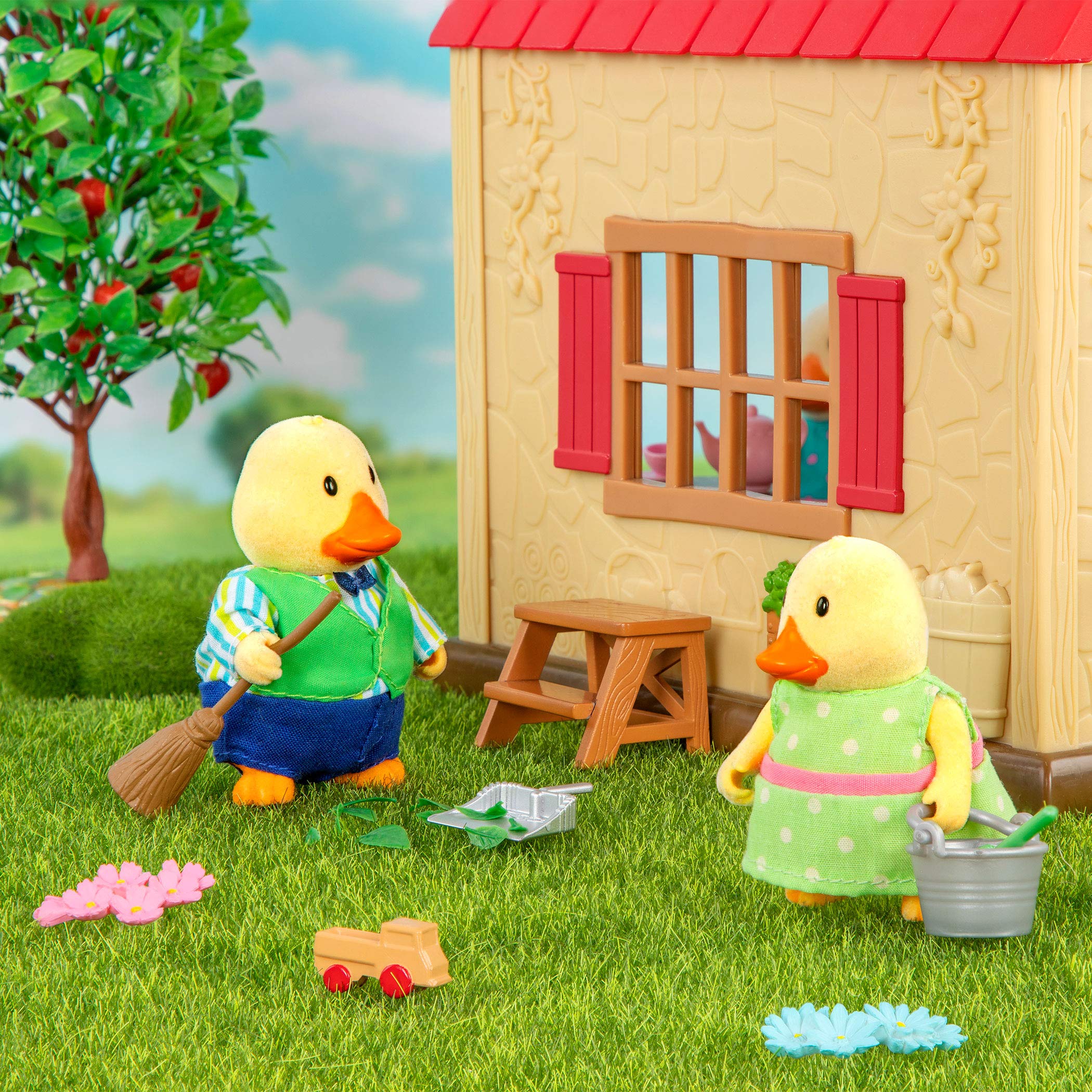 Li'l Woodzeez Quickquack Duck Family – 5pc Set with Miniature Figurines & Storybook – Imaginative Play for Kids 3+ 13