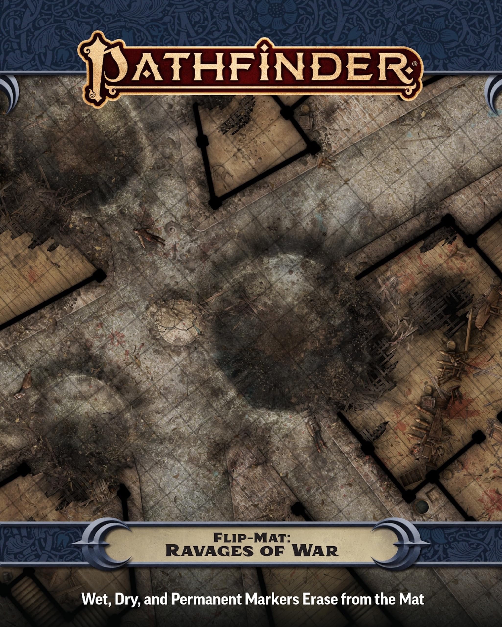 Paizo Pathfinder Flip-Mat: Ravages of War | Double-Sided Map | 24'x30' Unfolded