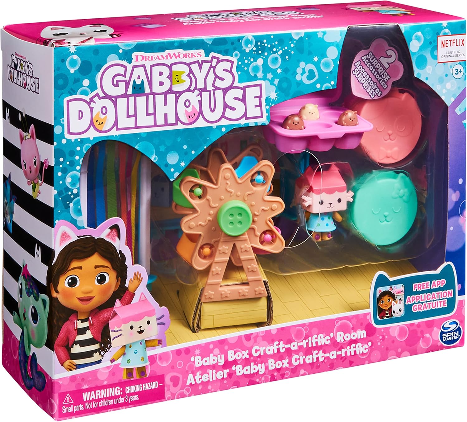 Gabby's Dollhouse Baby Box Craft-a-riffic Room Playset with Baby Box Cat Figure 9