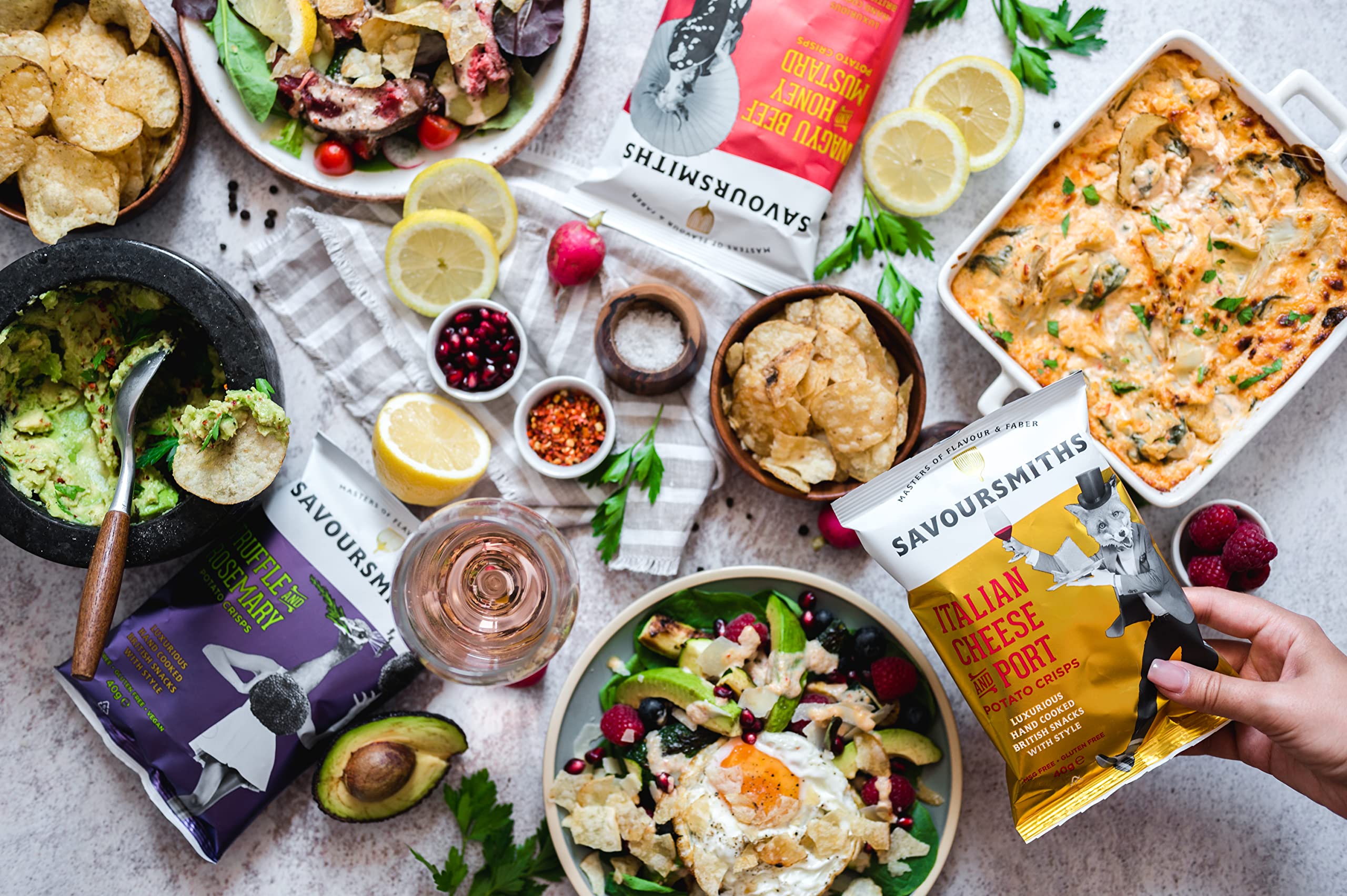 Savoursmiths Taster Pack - Luxury Hand-Cooked British Potato Crisps 7-Count, 280g 6