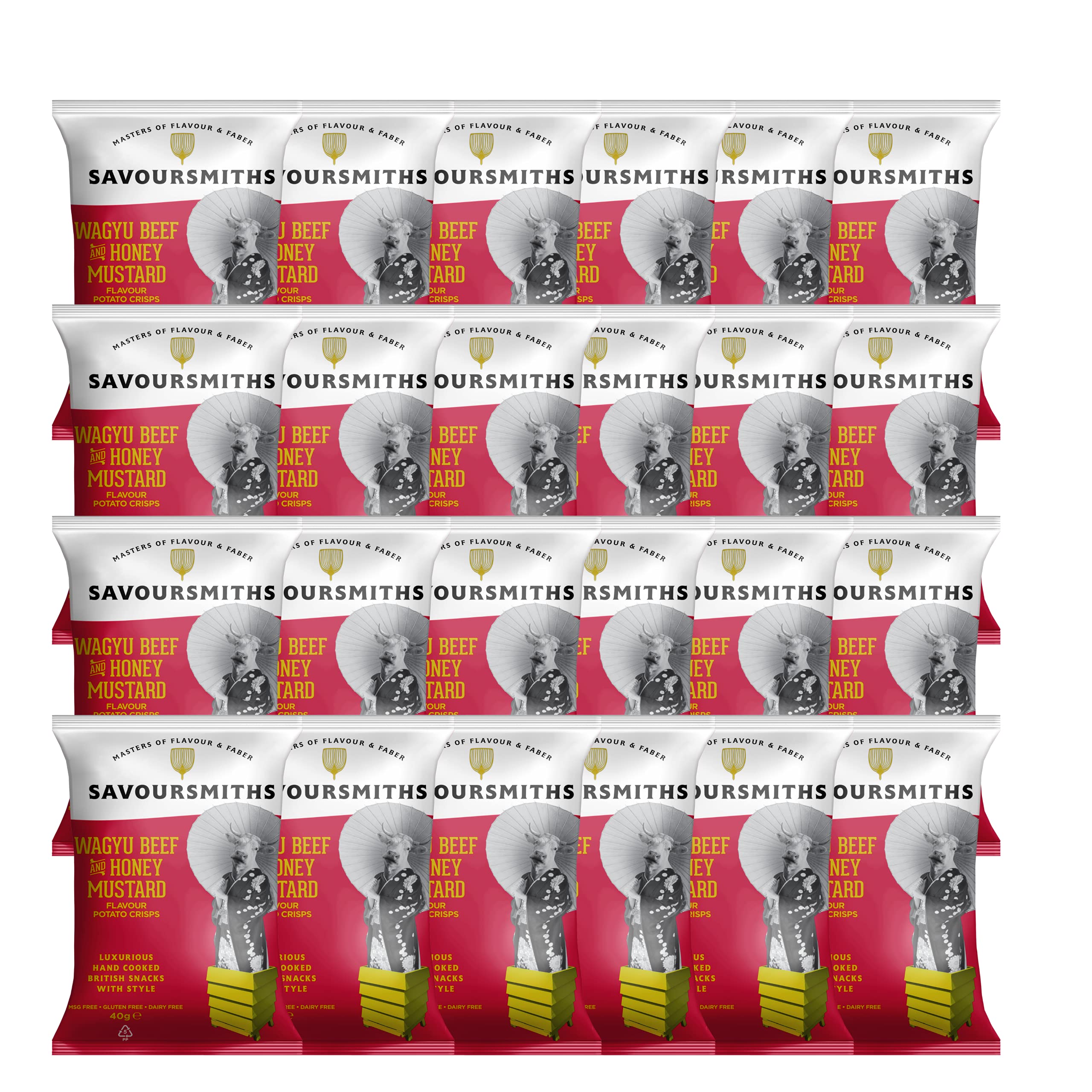 SAVOURSMITHS Wagyu Beef with Honey Mustard Hand-Cooked Potato Crisps 40g 9