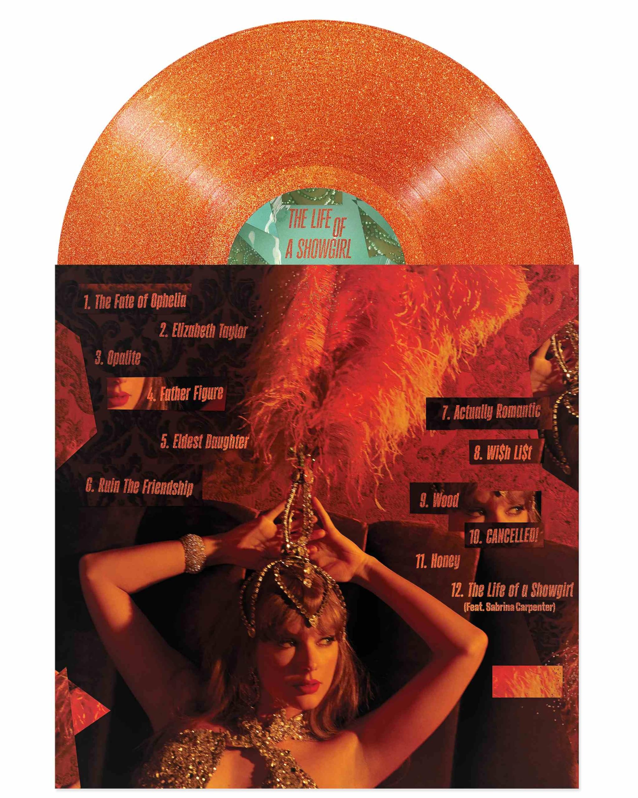 Taylor Swift - The Life Of A Showgirl: Sweat And Vanilla Perfume Portofino Orange Glitter [Vinyl] 3
