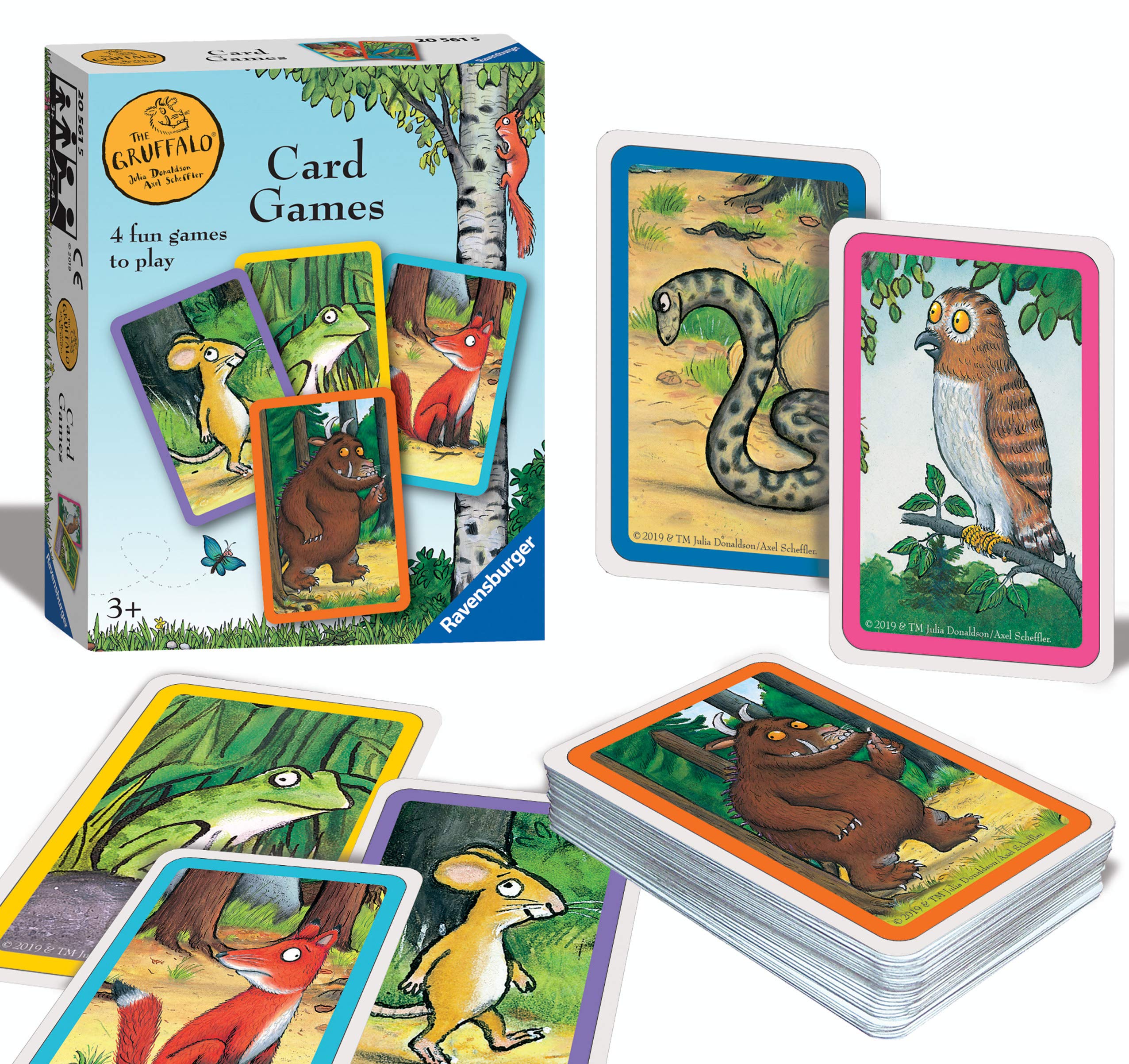 Ravensburger The Gruffalo Card Game for Kids - 4-in-1 Family Card Games (Snap, Happy Families, Swap, Pairs)