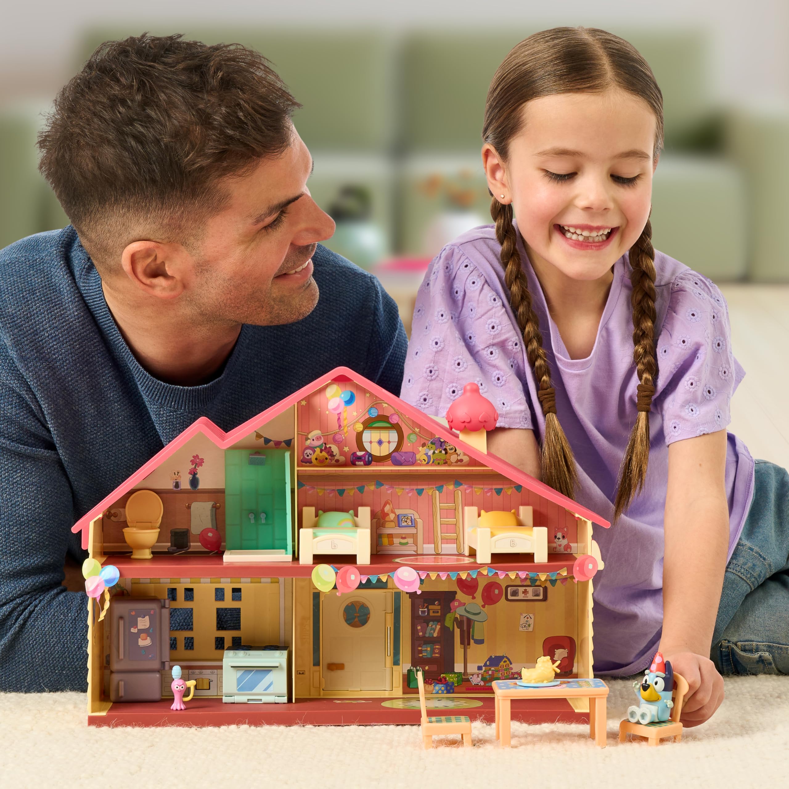 Bluey Celebration Home Playset - 11-Piece Playset with Exclusive Figure, Ages 3+ 5