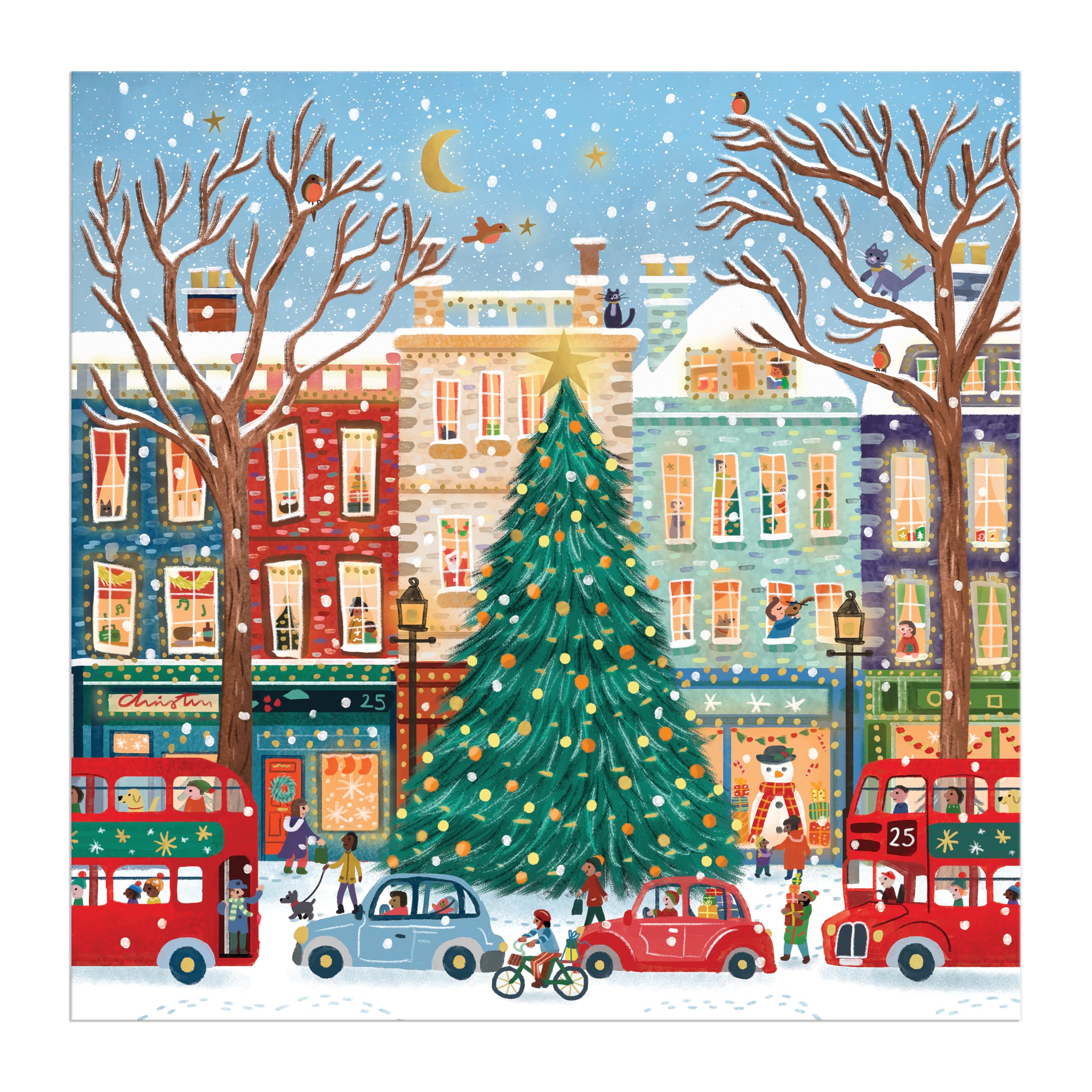 Galison - Tinsel City 500 Piece Foil Jigsaw Puzzle 4