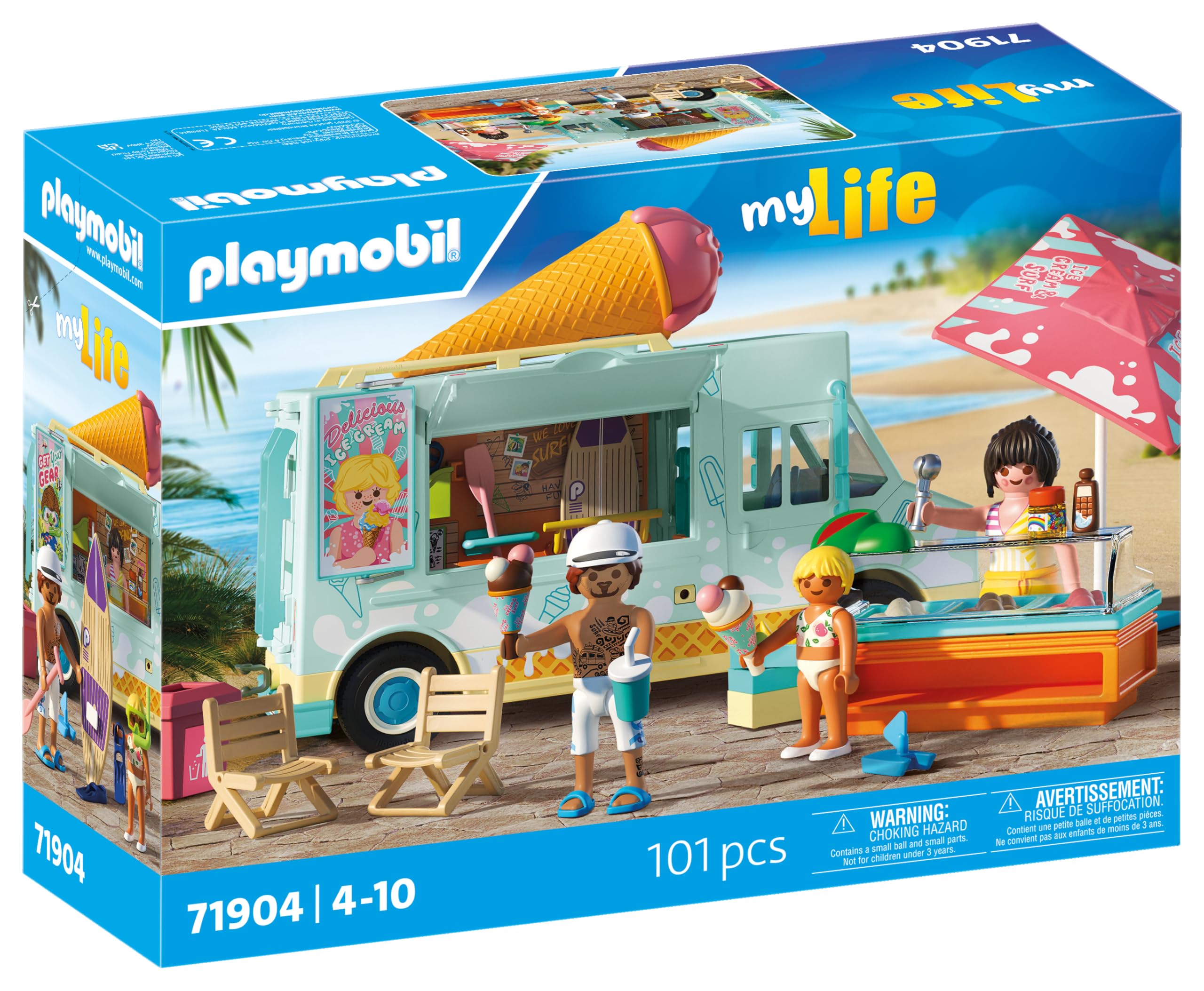 Playmobil | Vacation on the Beach | Ice Cream Truck with Surf Shop | Toy fr