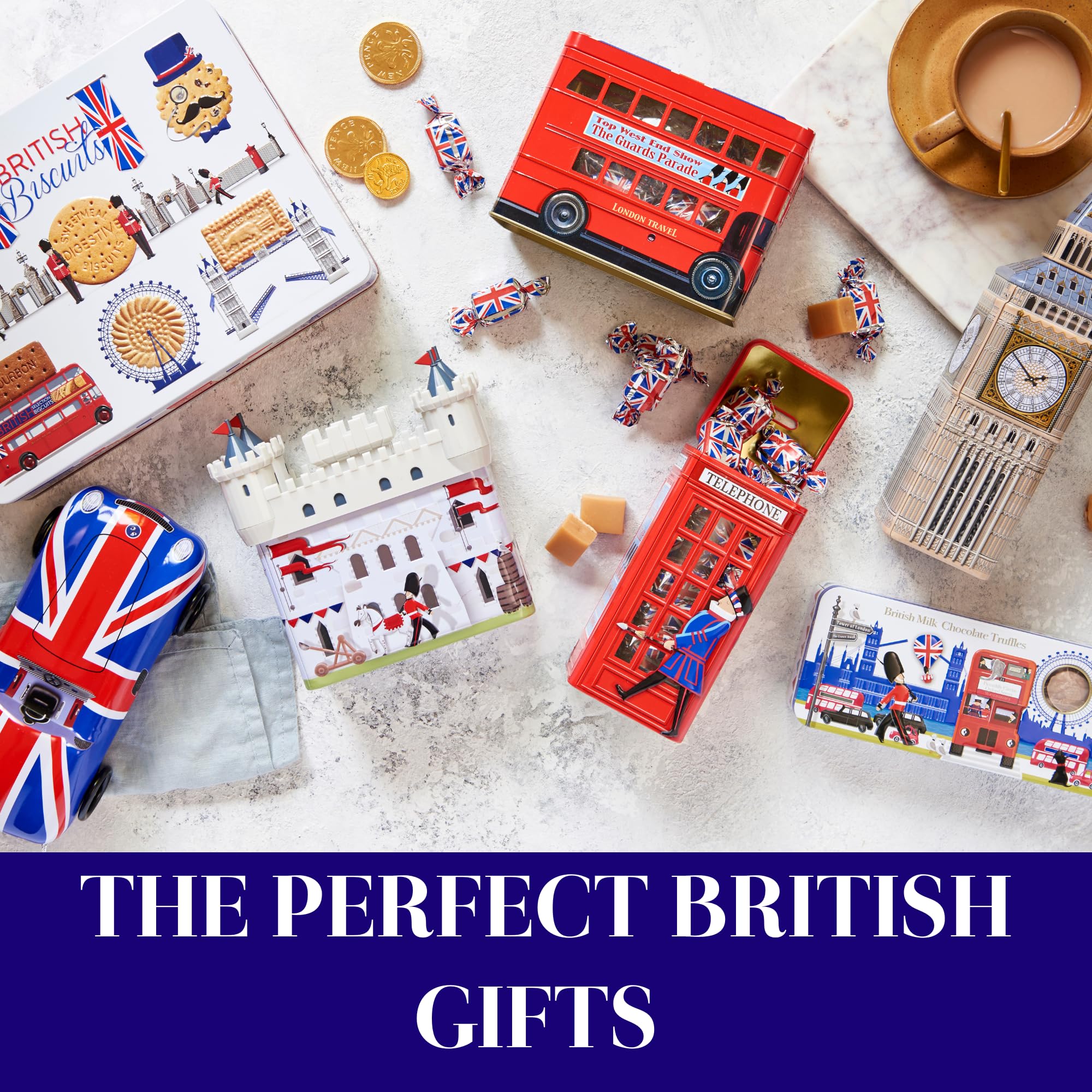 The Silver Crane Co. British Phone Box Souvenir Tin with Vanilla Fudge - 200g Christmas Gift 13