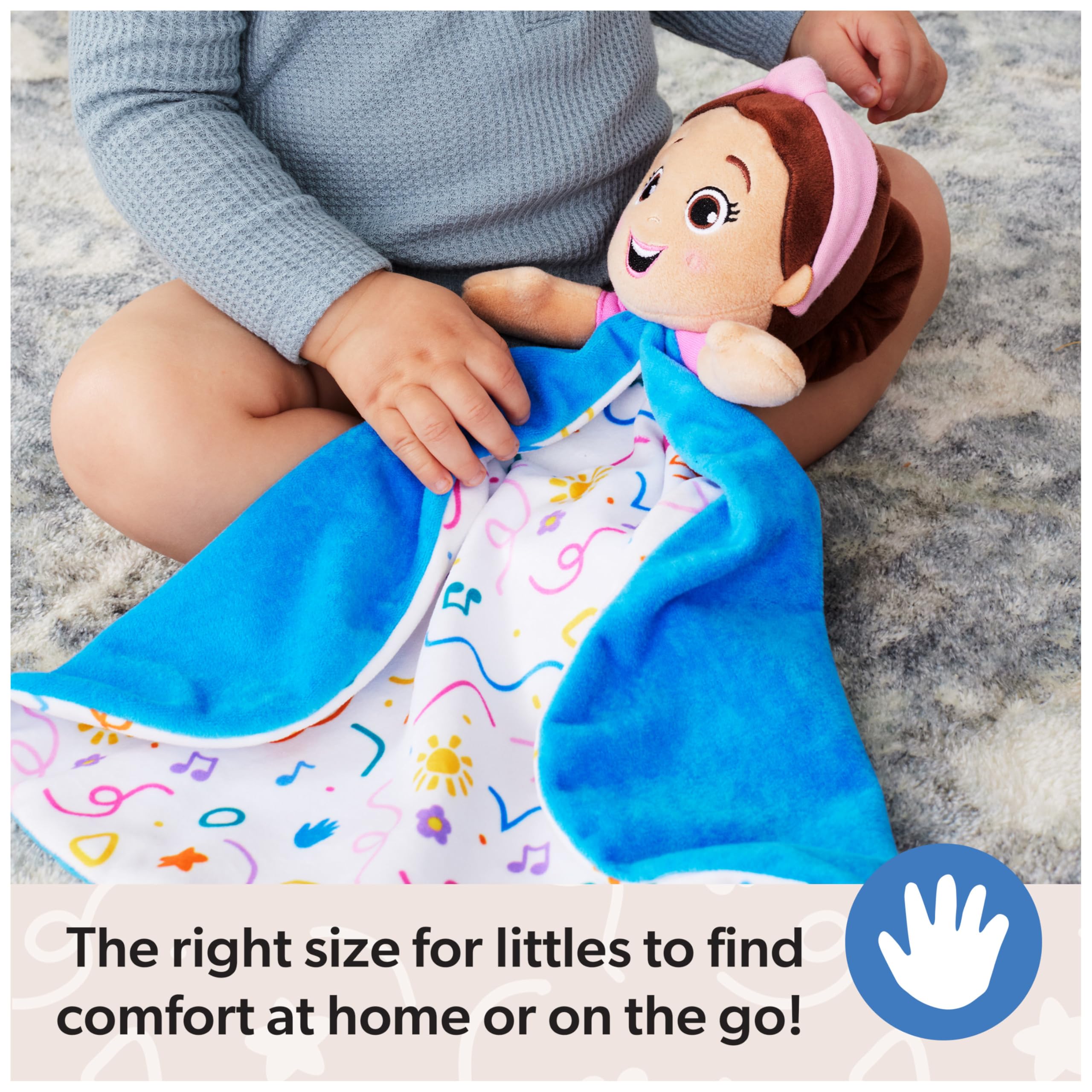 Ms. Rachel Huggable Lovey - Double-Sided Soft Security Blanket for Babies 3M+ 7