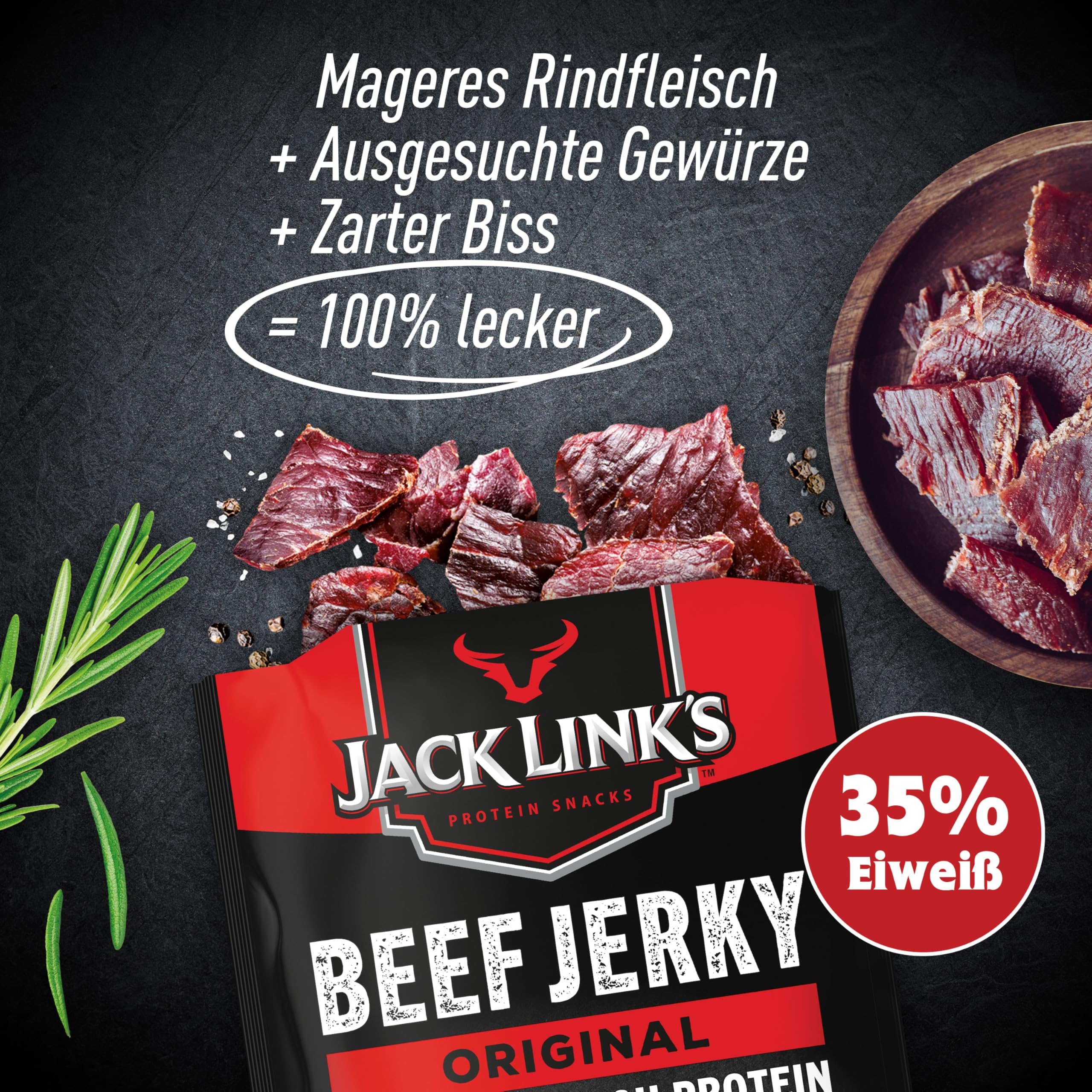 Jack Link's Beef Jerky Original - Box of 12 x 60g - High Protein Dried Meat Snack 8