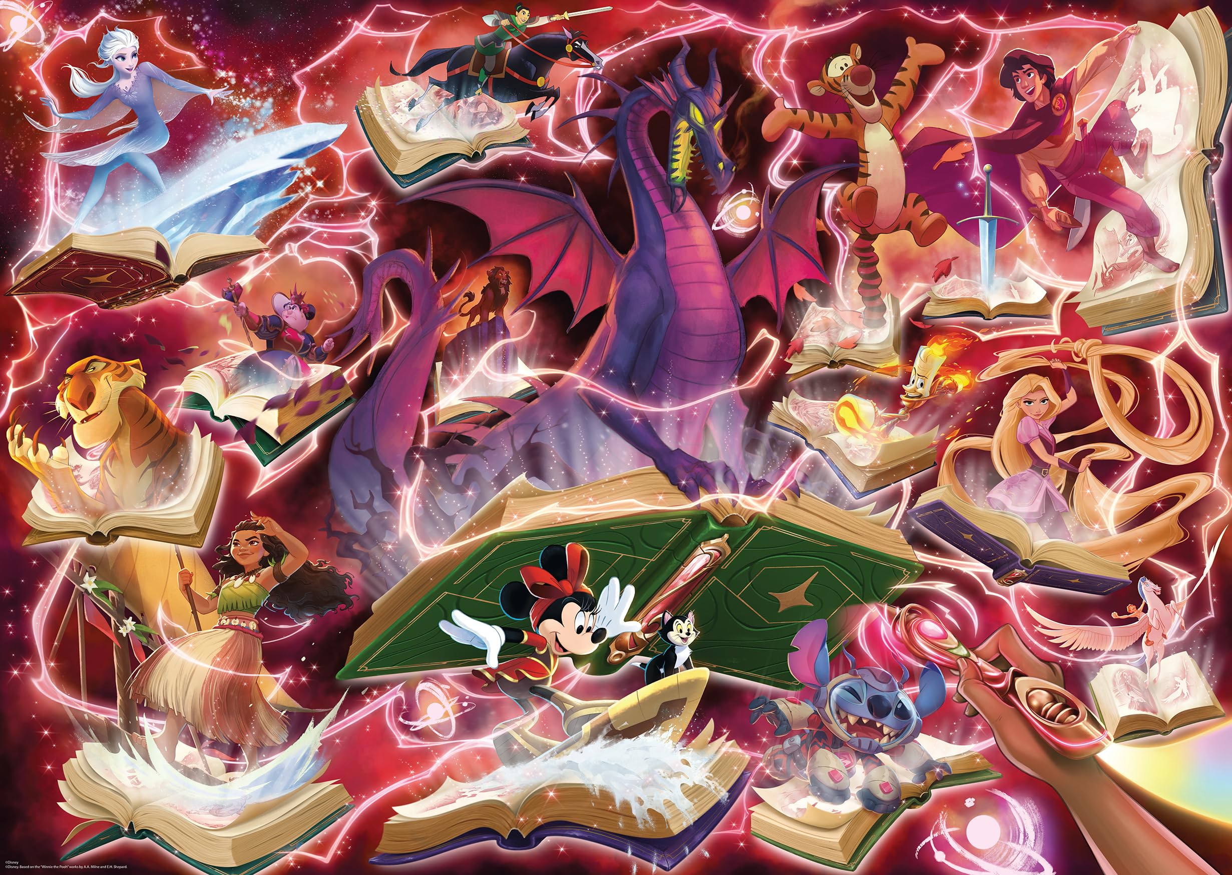 Ravensburger Disney Lorcana Glimmers of the Realm: Ruby 1000-Piece Jigsaw Puzzle
