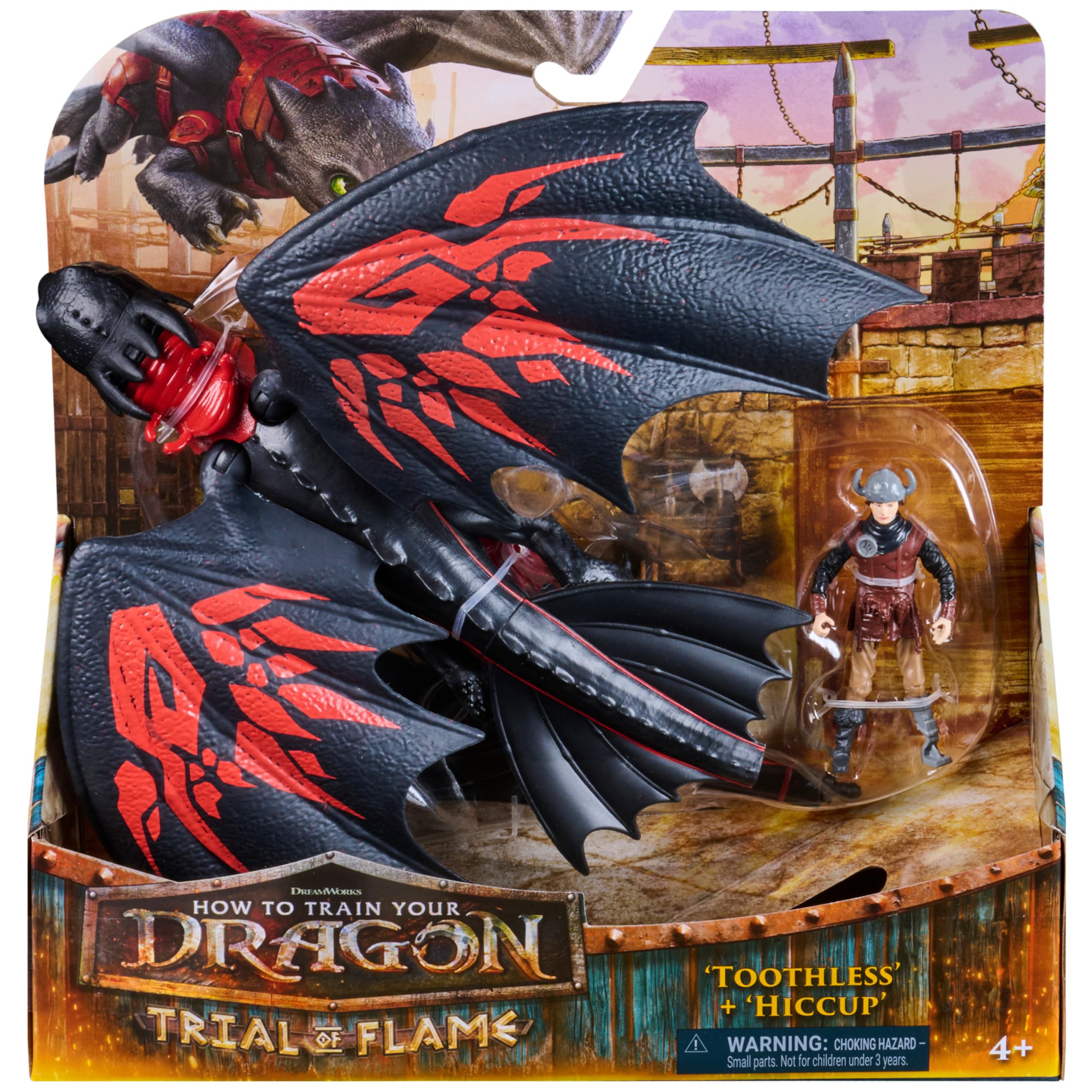 Dreamworks Dragons Toothless & Hiccup Action Figure | 10 Inches | Ages 4+ | Multicolor 2