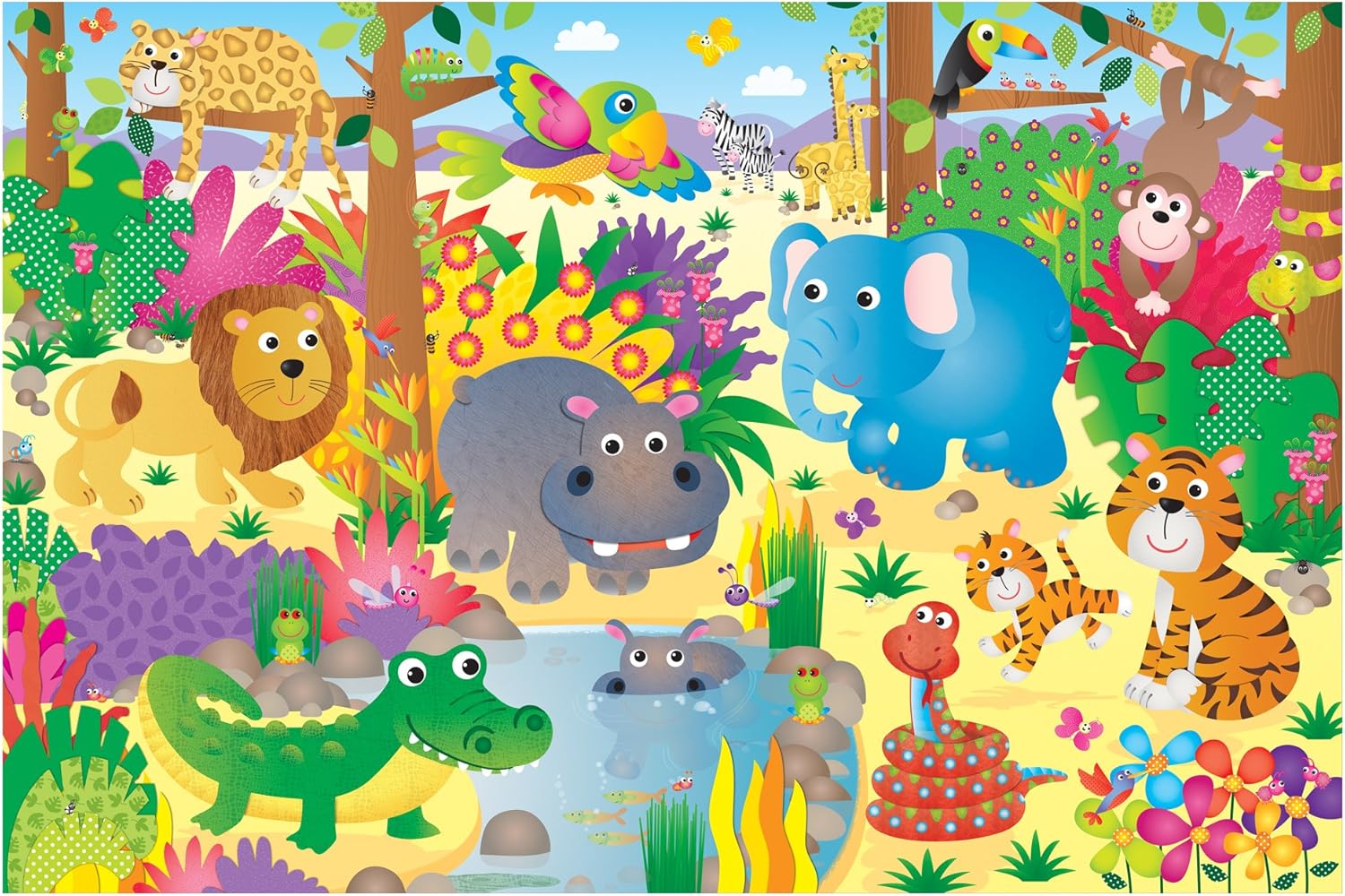 Galt Toys Giant Floor Puzzle - Jungle, 30-Piece Educational Puzzle for Kids Ages 3-6 5