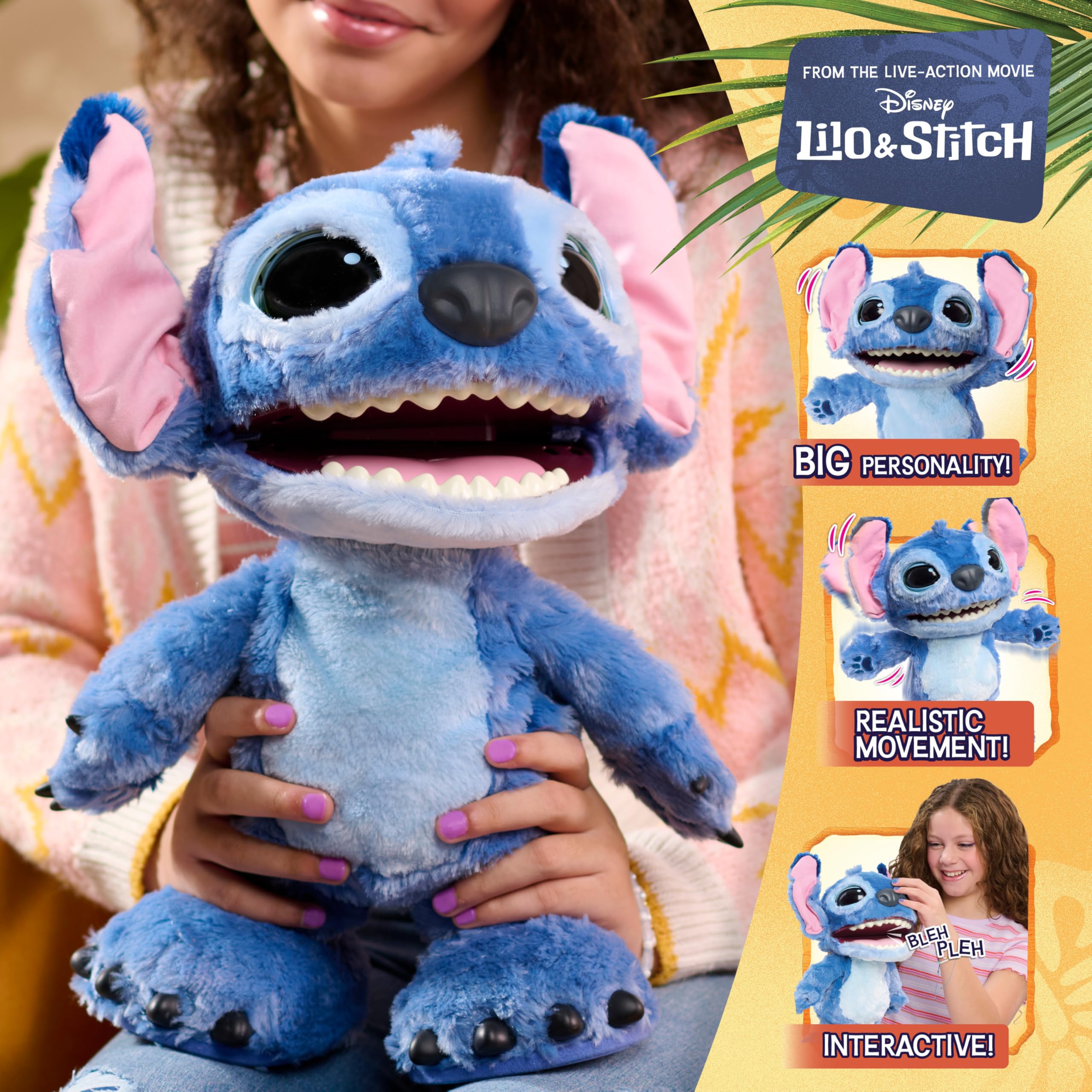 Disney Stitch Ultimate Interactive 17" Plush Toy - 100+ Sounds & Movements 7